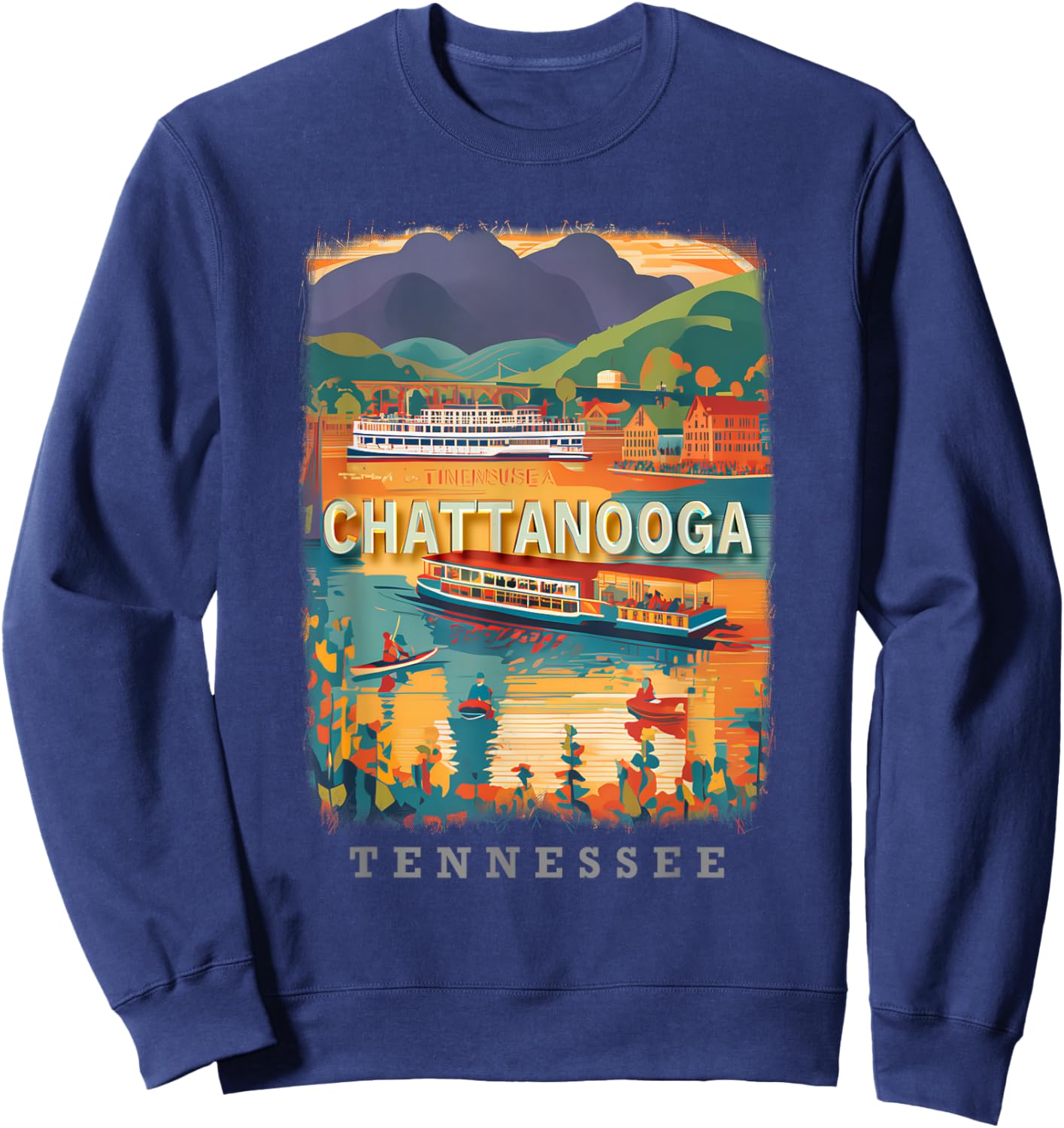 Chattanooga Tennessee TN Riverfront Revelry SD623 Sweatshirt - Sweatshirt | Navy