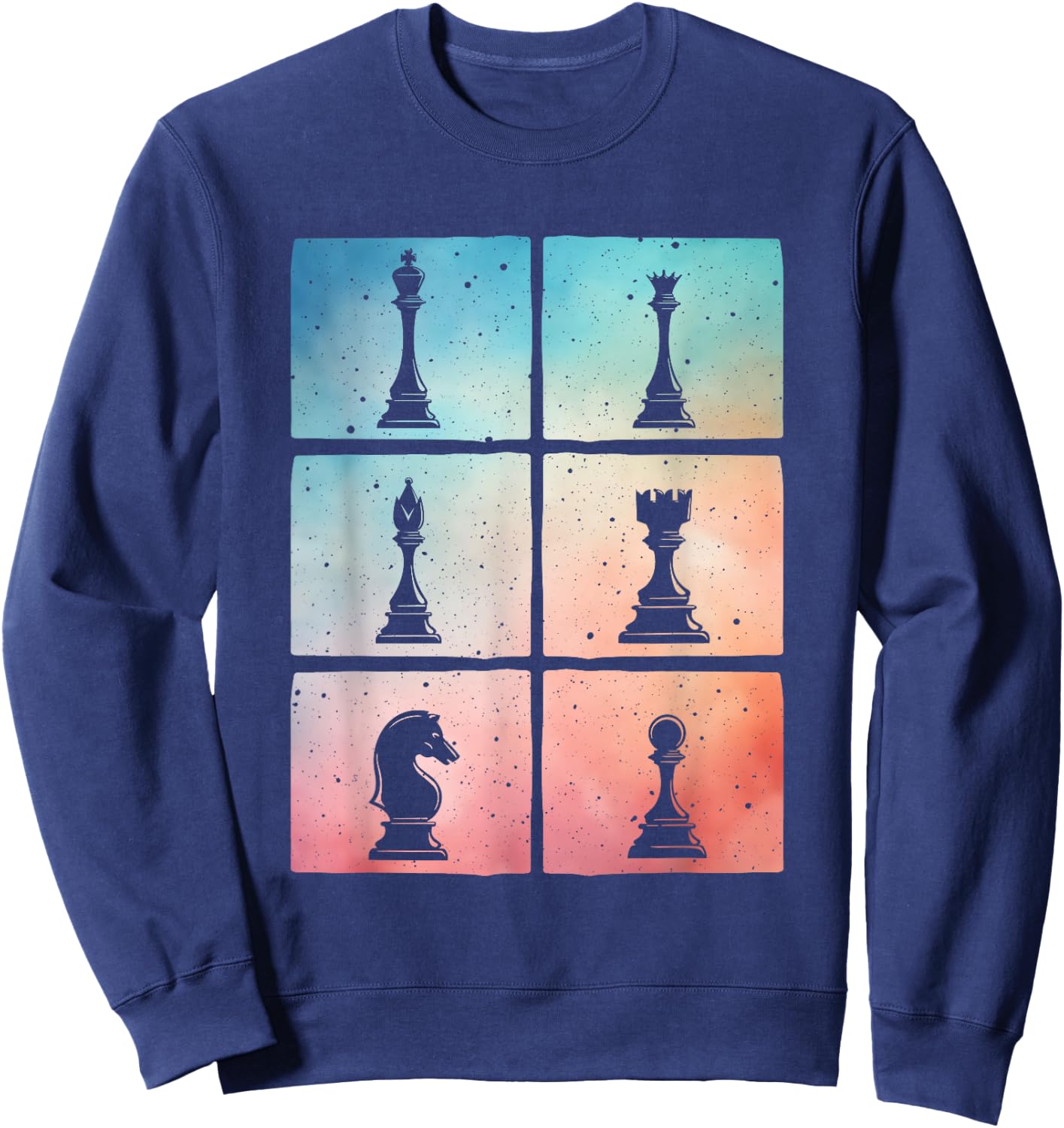 Cool Chess Art Women Kids Chess Player Chess Novelty Sweatshirt - Sweatshirt | Navy
