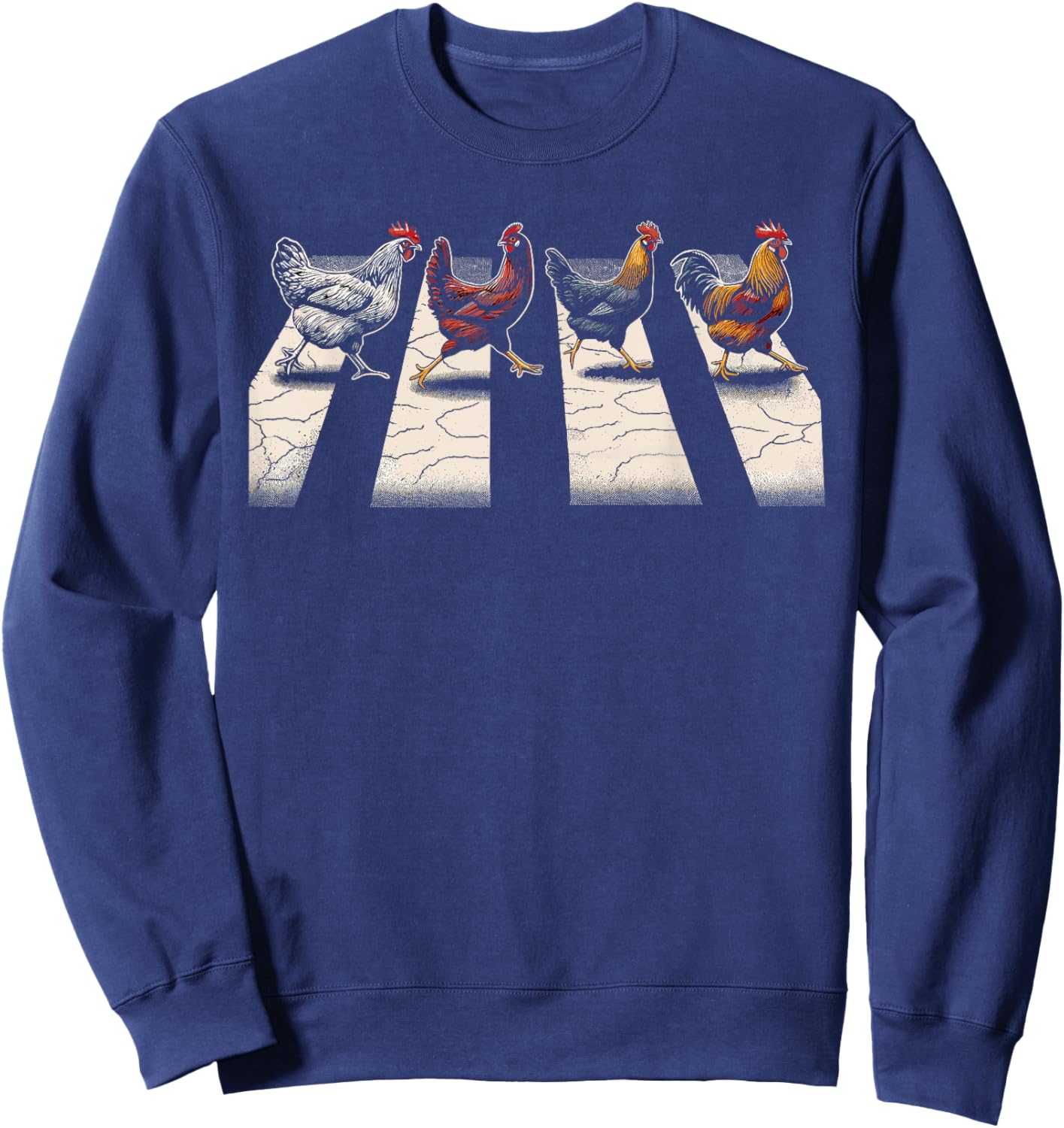 The Hens Retro Chicken Gifts Men Kids Women Funny Chicken Sweatshirt - Sweatshirt | Navy