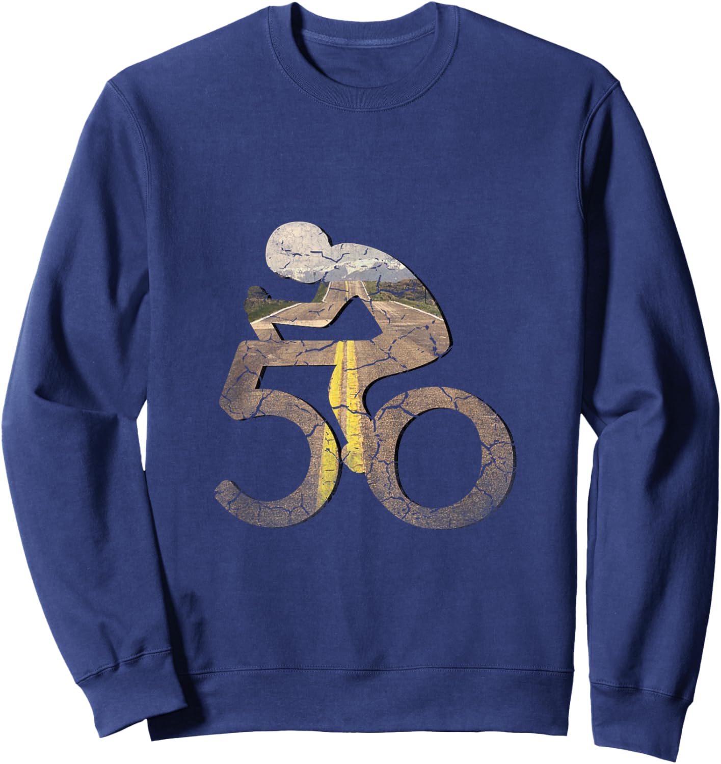 50th Birthday Cycle for Cyclist Tour Bike Lover Cycling Sweatshirt - Sweatshirt | Navy