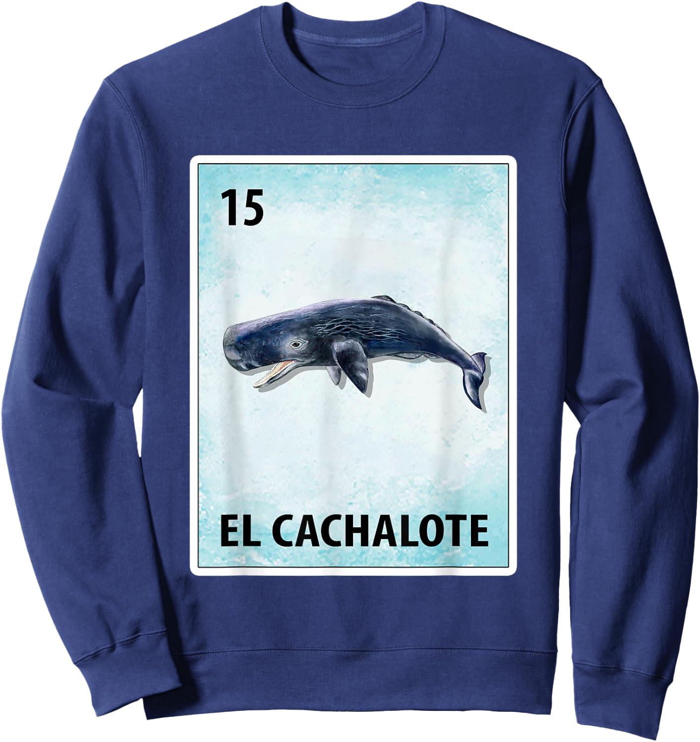El Cachalote Mexican Sperm Whale Cards Sweatshirt - Sweatshirt | Navy