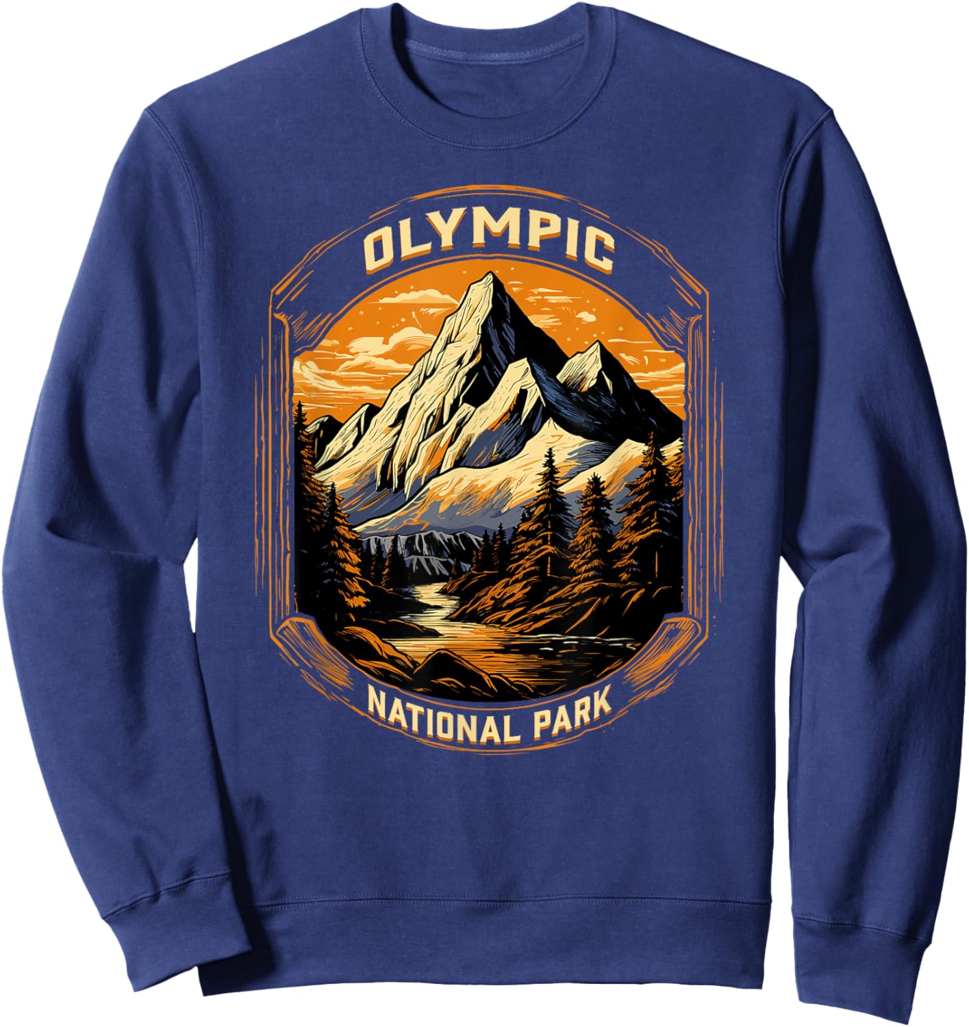 Olympic National Park Mountain River Tourist Souvenir Sweatshirt - Sweatshirt | Navy