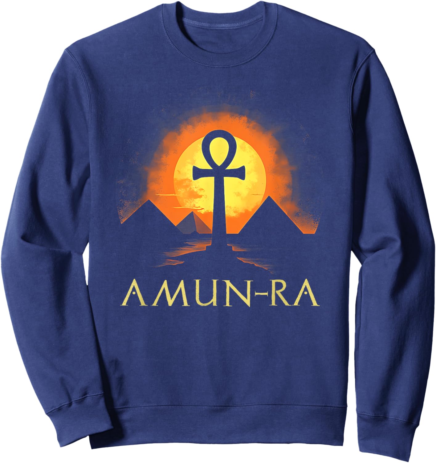 Amun Ra Ancient Egyptian God Ankh Sweatshirt - Sweatshirt | Navy