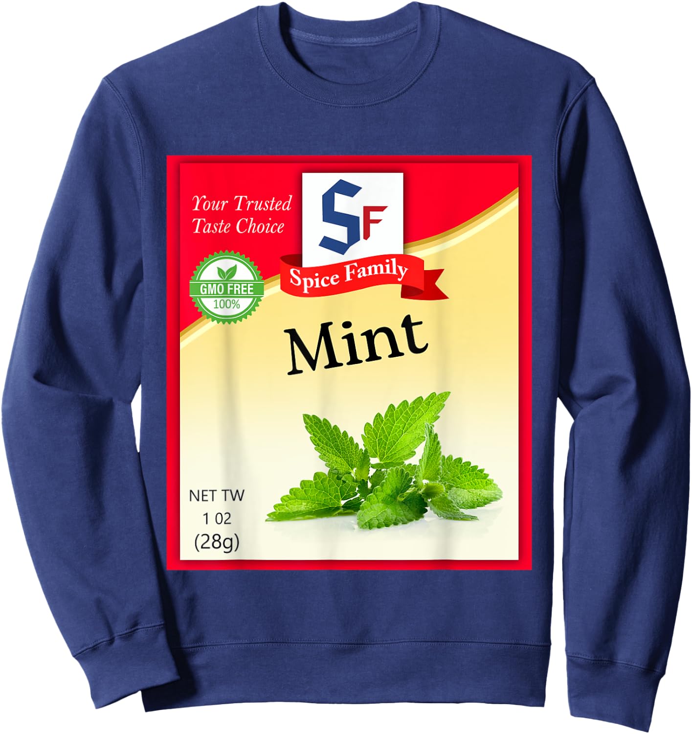 Mint Condiment Costume Holiday Spice Costumes Sweatshirt - Sweatshirt | Navy