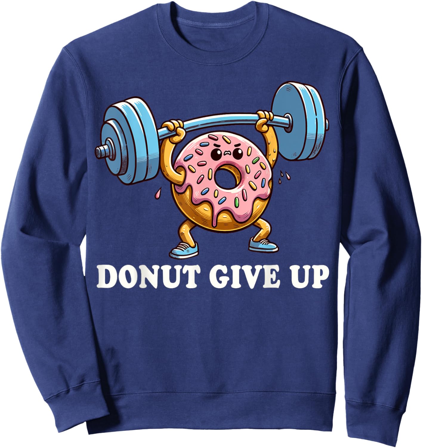 Weightlifting - Funny Fitness Workout Gym Donut Lover Sweatshirt - Sweatshirt | Navy