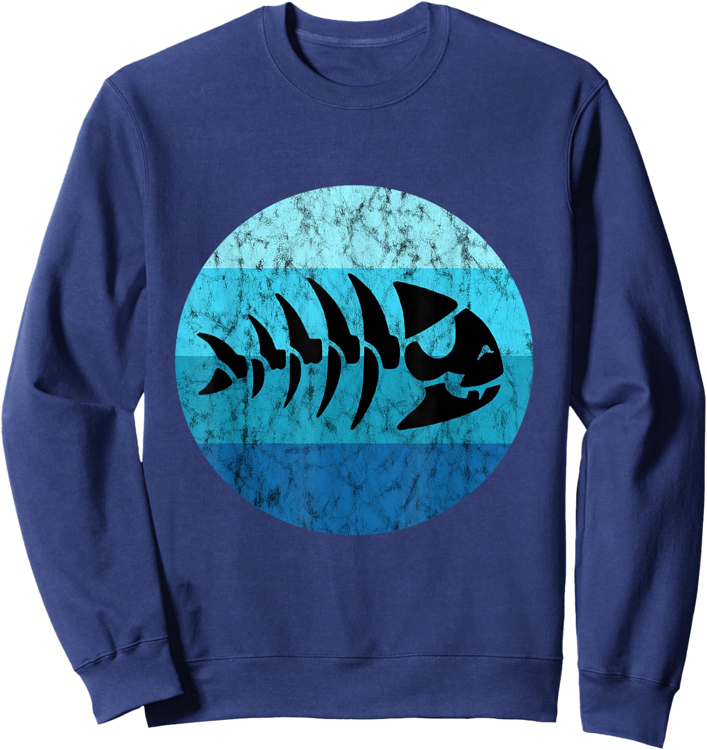 Pirate Fish Pastafari Flying Spaghetti Monster FSM Sweatshirt - Sweatshirt | Navy