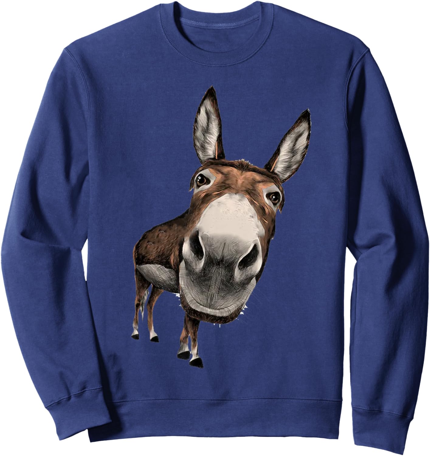 Funny Donkey Donkey Face Curious Donkey Sweatshirt - Sweatshirt | Navy