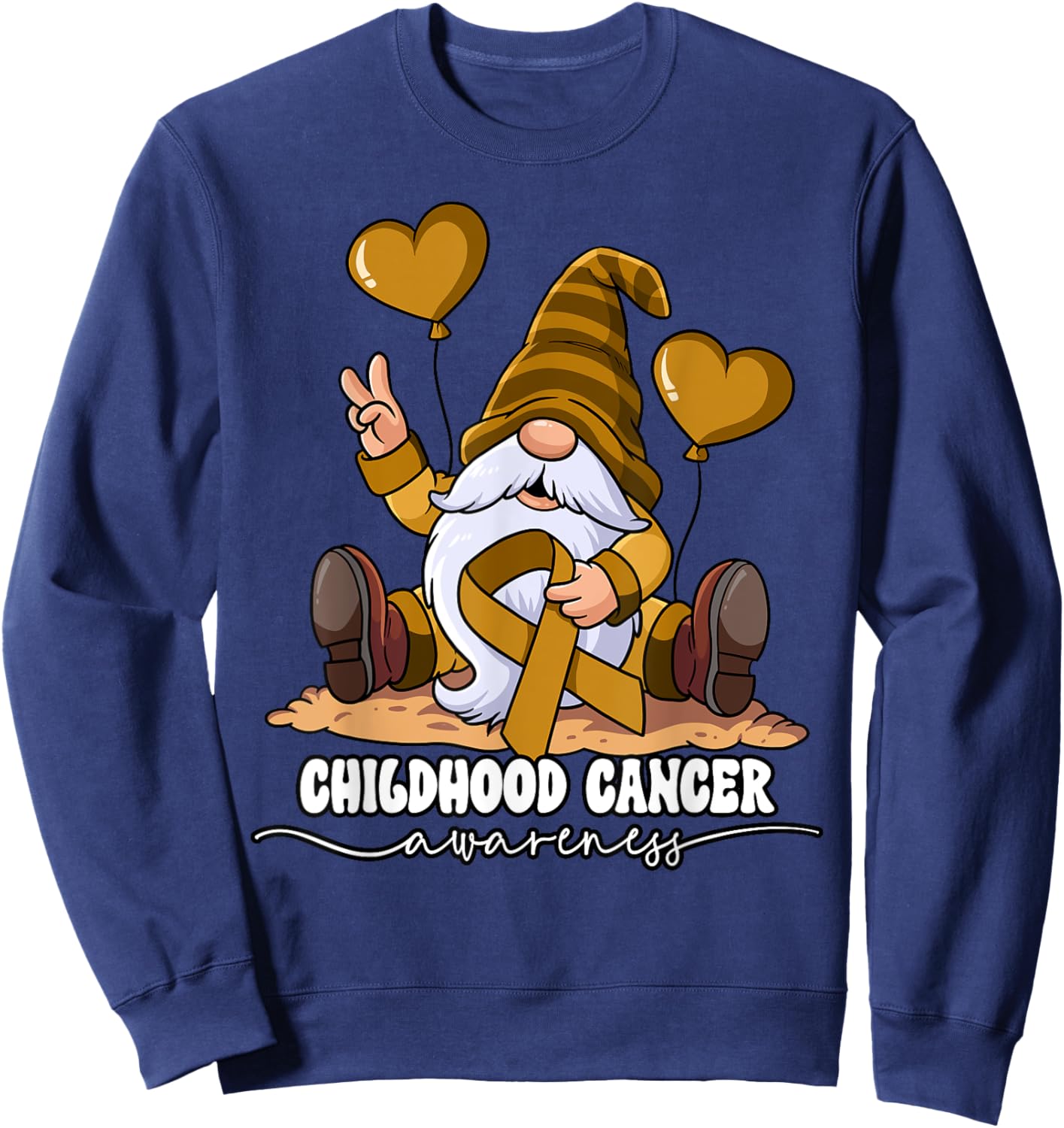 Childhood Cancer Awareness Sweatshirt - Sweatshirt | Navy