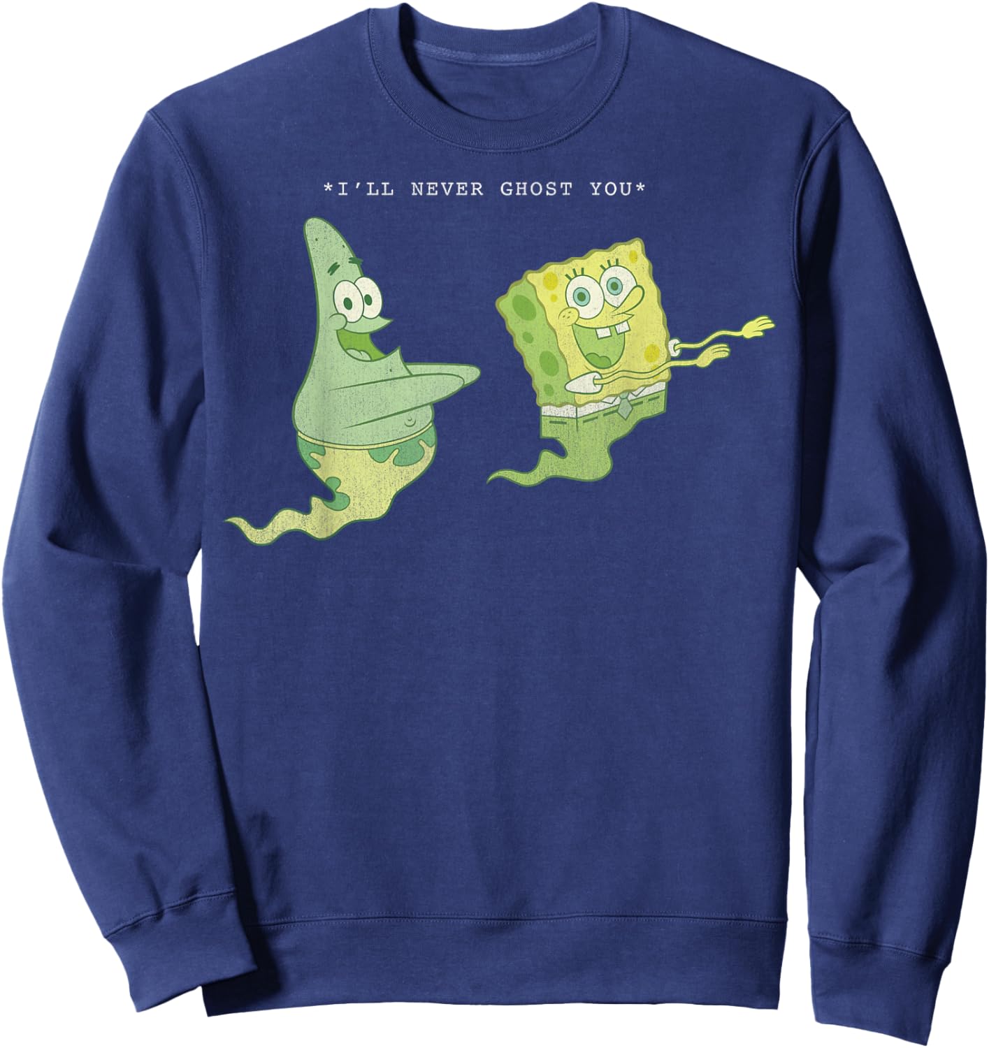 SpongeBob SquarePants Patrick Star I'll Never Ghost You Sweatshirt - Sweatshirt | Navy