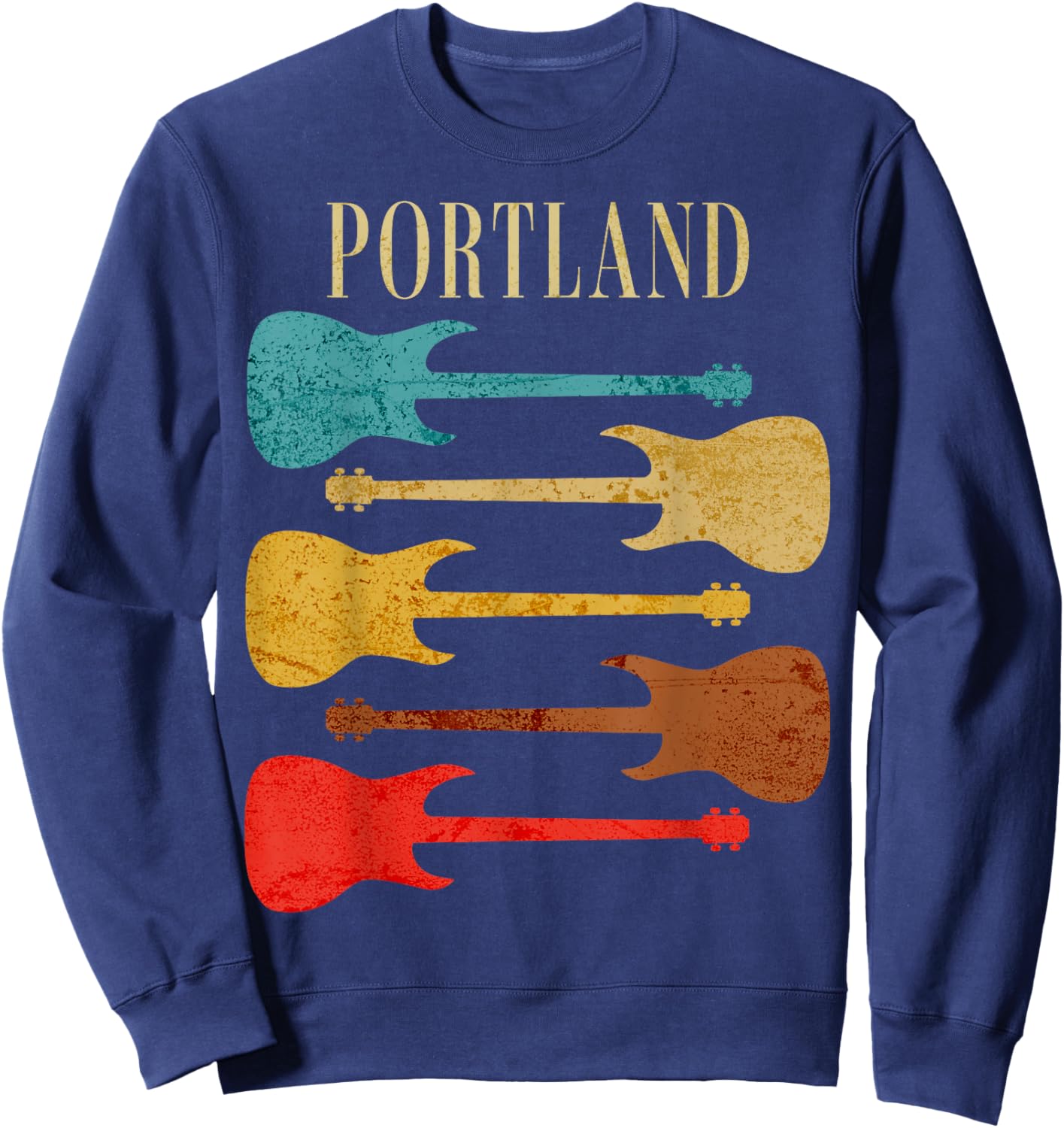 Portland Concert Rock Music Festival Guitars Oregon Sweatshirt - Sweatshirt | Navy
