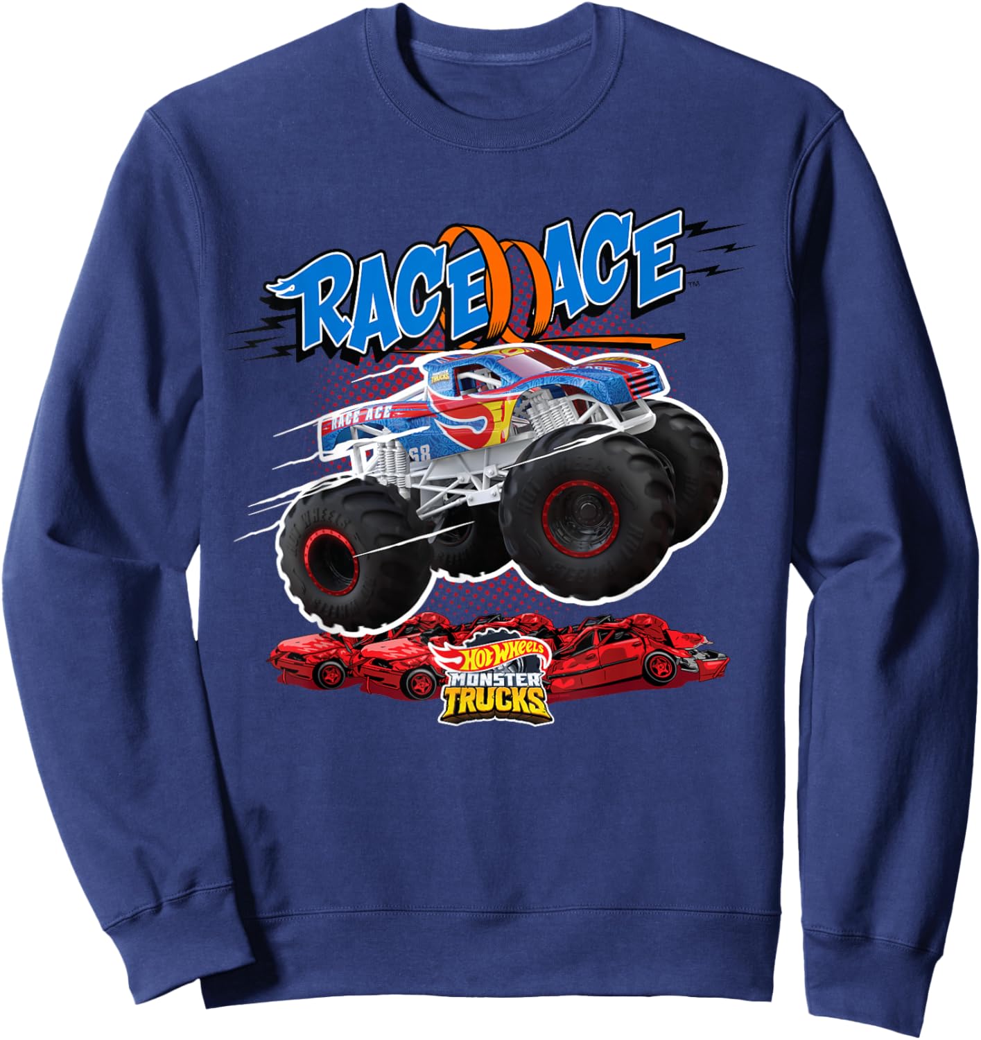 Hot Wheels Monster Trucks - Race Ace Sweatshirt - Sweatshirt | Navy