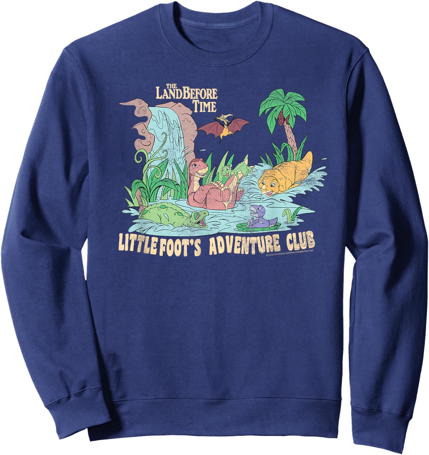 The Land Before Time Little Foot's Adventure Club Sweatshirt - Sweatshirt | Navy
