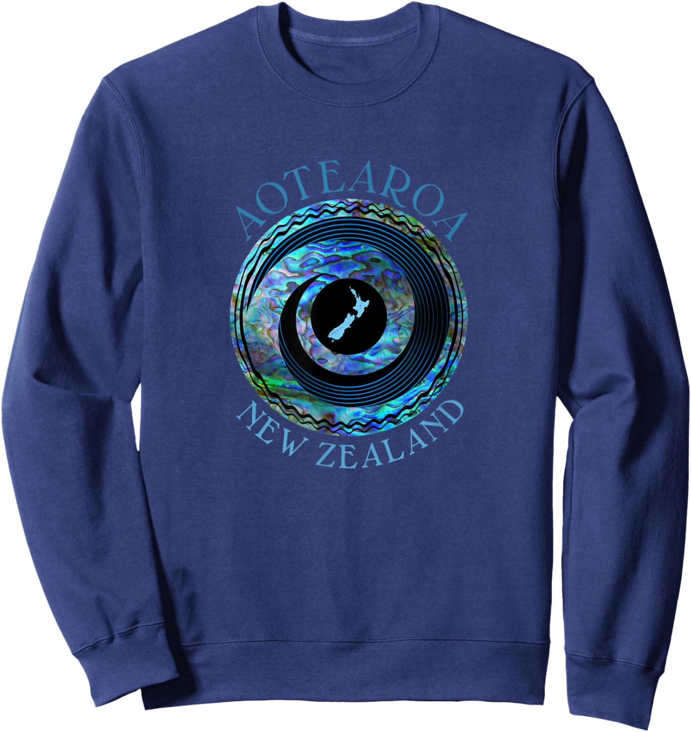 MADJACK NEW ZEALAND AOTEAROA KIWI KORU PAUA , Small, Black Sweatshirt - Sweatshirt | Navy
