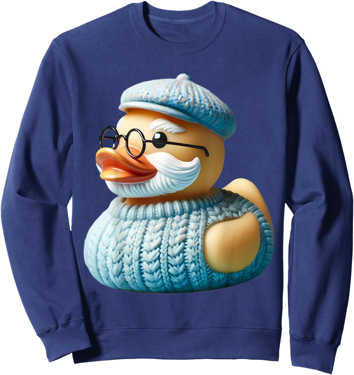 Grandpa Rubber Duck Grandfather Duckie Father's Day Sweatshirt - Sweatshirt | Navy