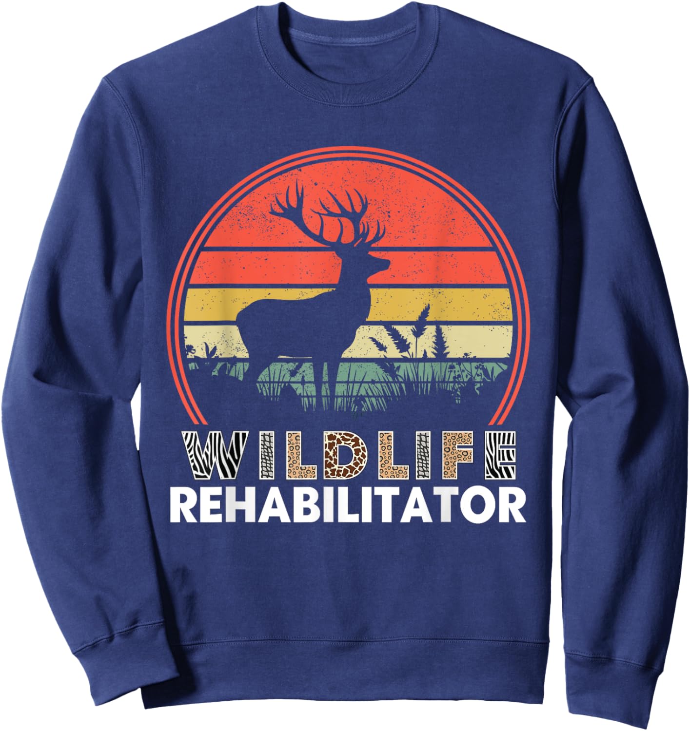 Vinatge Animal Wildlife Rehabilitator Rehabilitation Rescue Sweatshirt - Sweatshirt | Navy