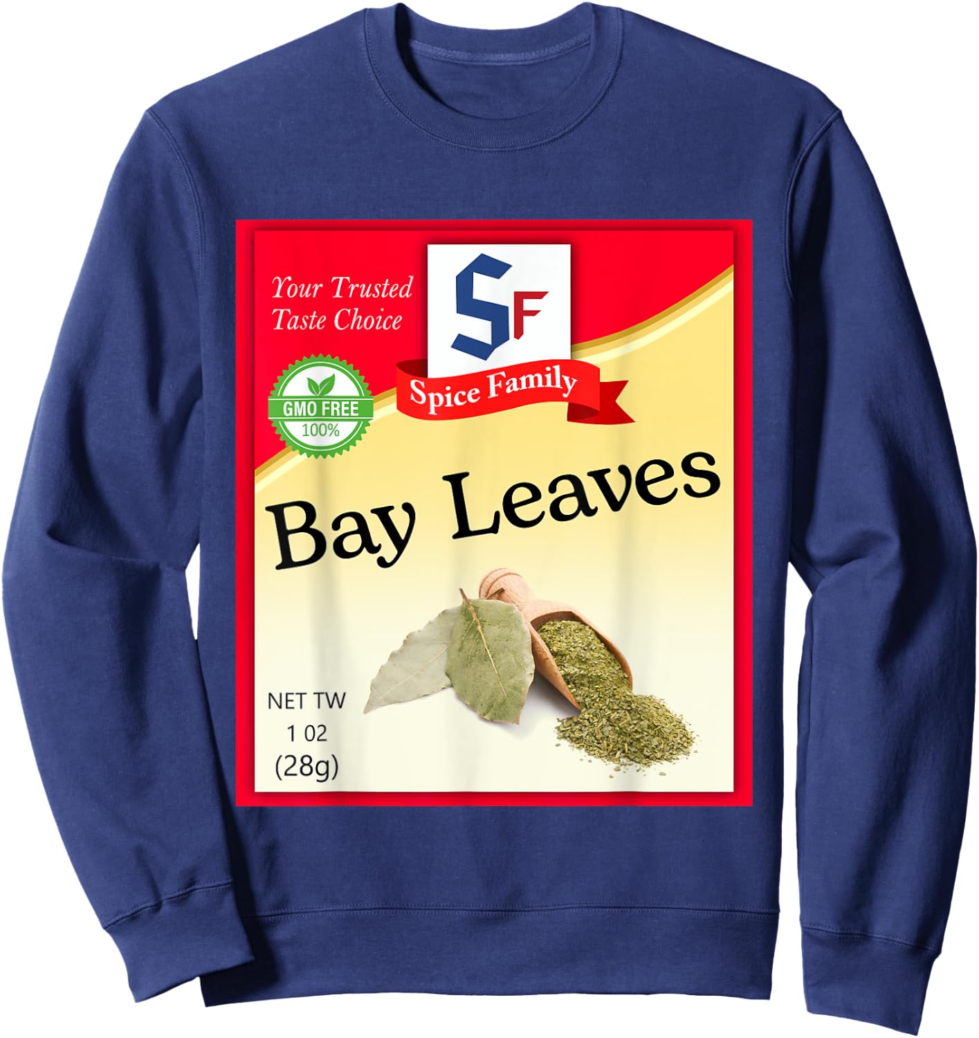 Bay Leaves Condiment Costume Holiday Spice Costumes Sweatshirt - Sweatshirt | Navy