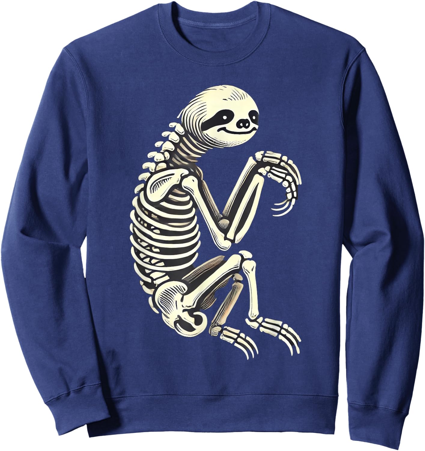 Sloth Skeleton Halloween Sweatshirt - Sweatshirt | Navy