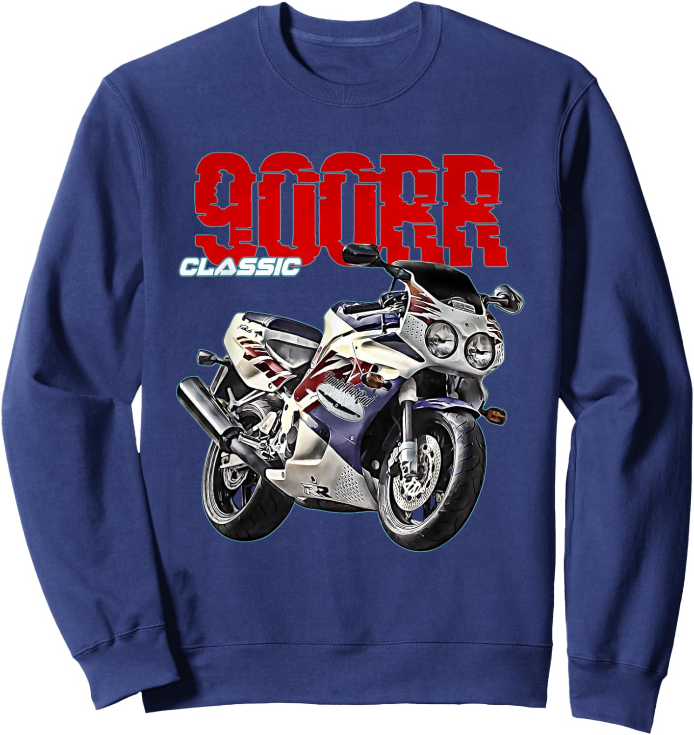 CBR, 900RR, 900cc, CBR900, Motorcycle, Motorcycle, Road Racing, Biker Sweatshirt - Sweatshirt | Navy