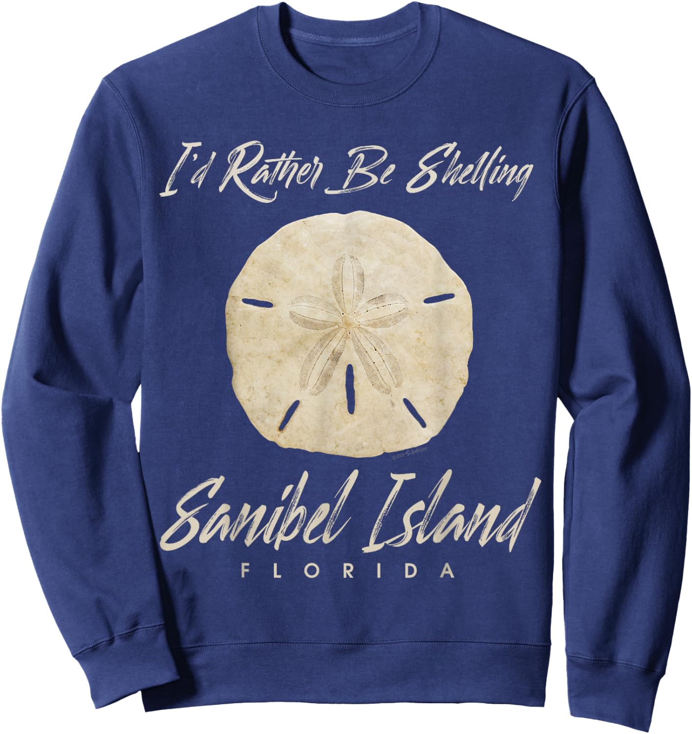 Shelling Sand Dollar Seashell Sanibel Island Florida Gift Sweatshirt - Sweatshirt | Navy