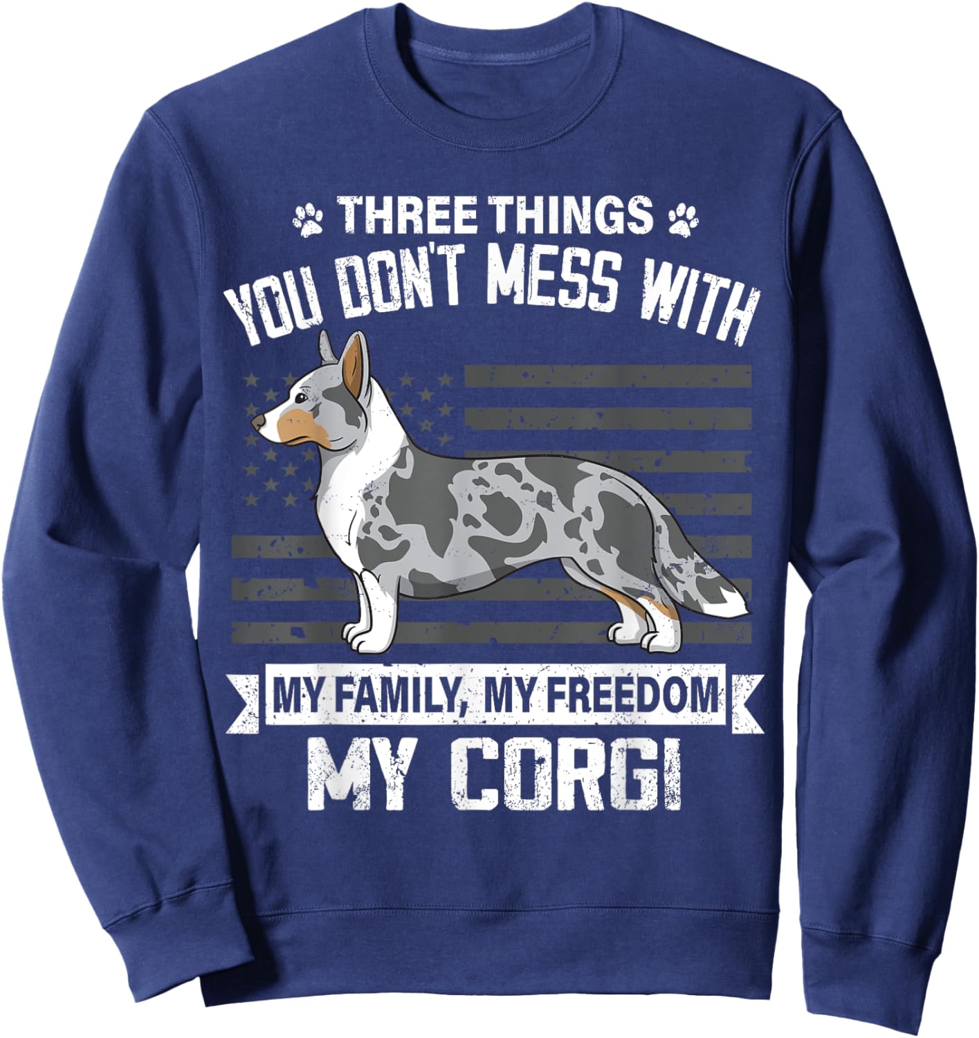 Cardigan Corgi Dog Lover Mom Dad Things You Dont Mess With Sweatshirt - Sweatshirt | Navy