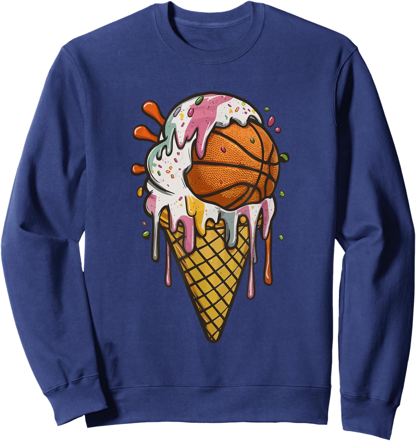 Basketball ice cream basketball Sweatshirt - Sweatshirt | Navy