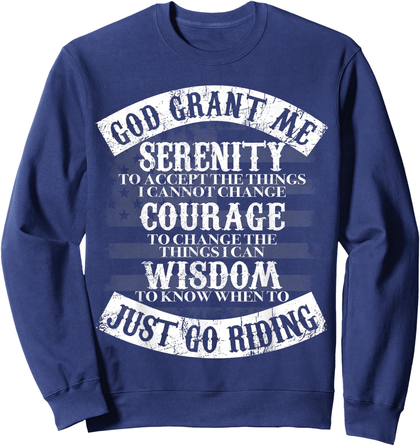 Biker's Prayer Shirt Christian Biker Motorcycle Riding Gift Sweatshirt - Sweatshirt | Navy