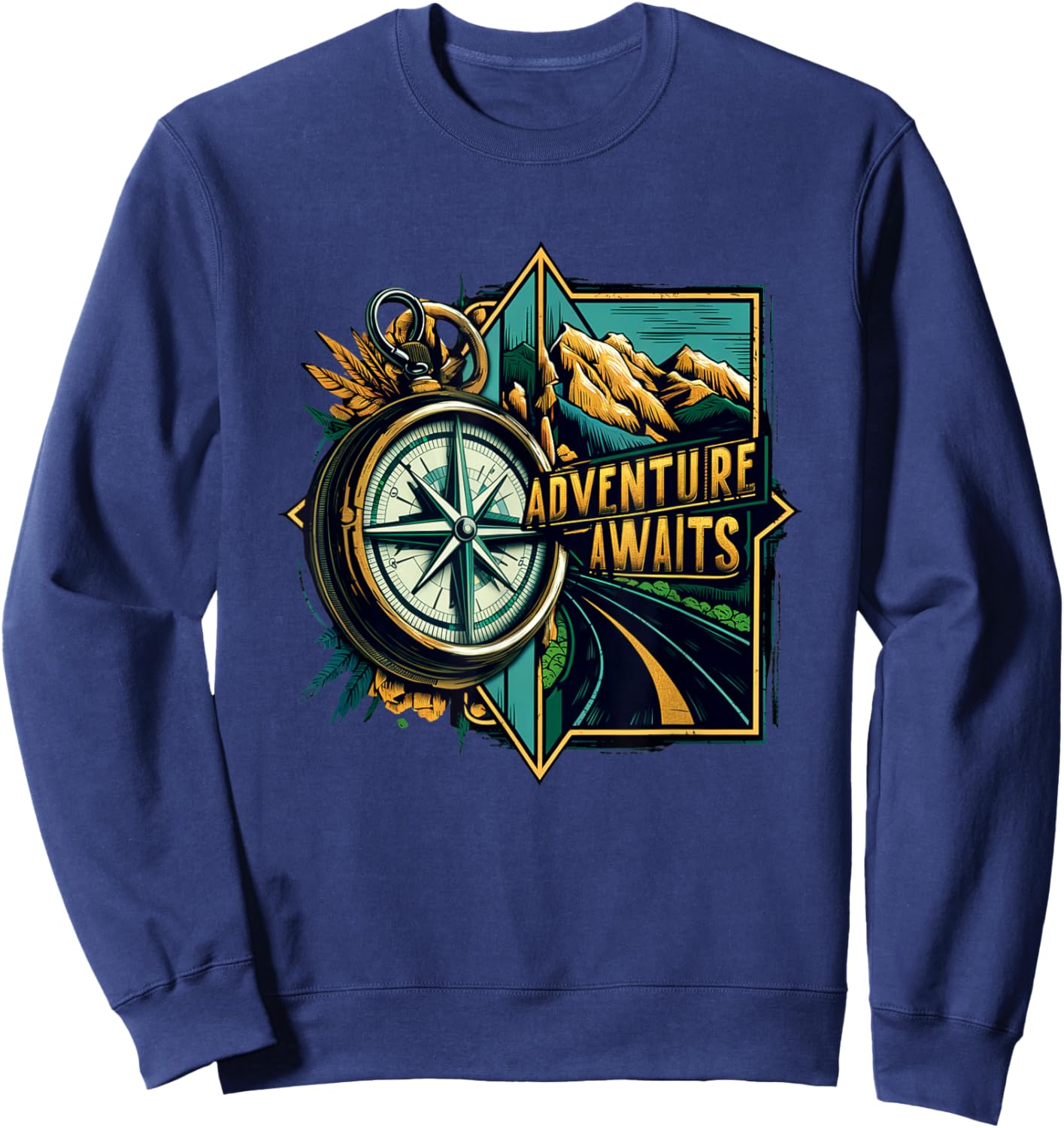 Adventure Awaits - Explorer's Compass 2024 Sweatshirt - Sweatshirt | Navy