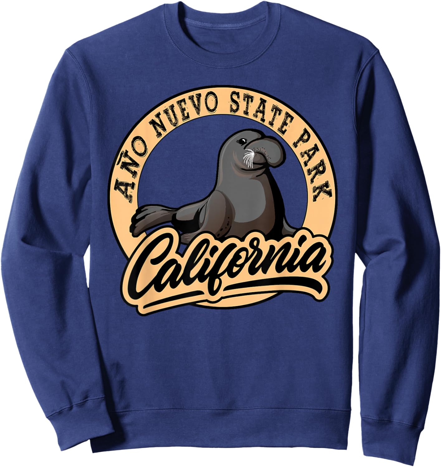 Ano Nuevo State Park California Elephant Seals Souvenir Sweatshirt - Sweatshirt | Navy