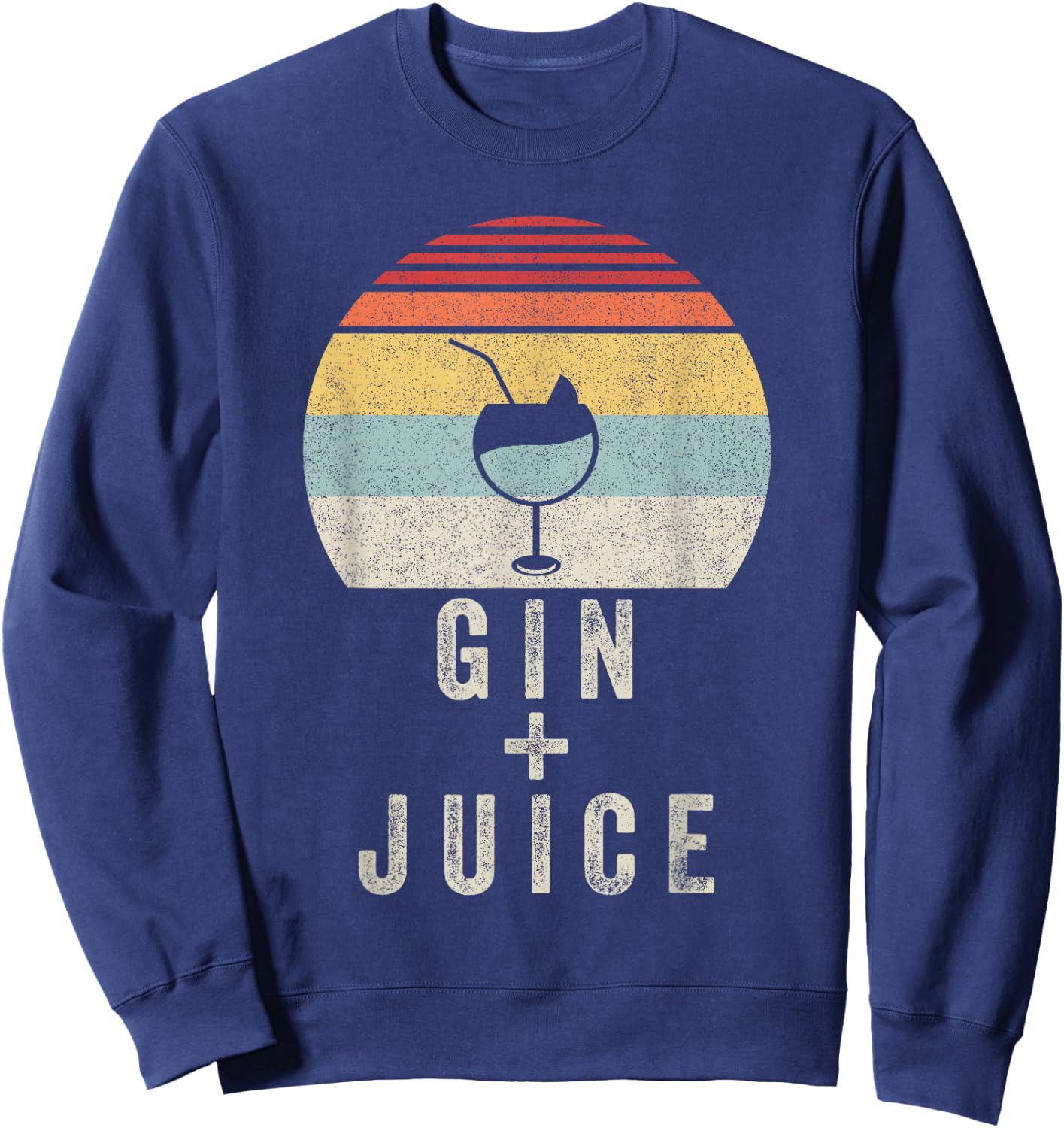 Vintage Retro Gin + Juice Sweatshirt - Sweatshirt | Navy
