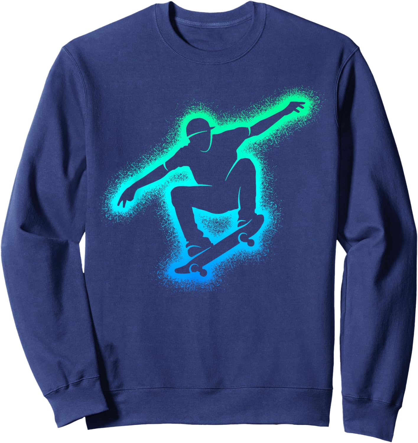 Skater Skateboard Skateboarder Men Kids Boys Skateboarding Sweatshirt - Sweatshirt | Navy