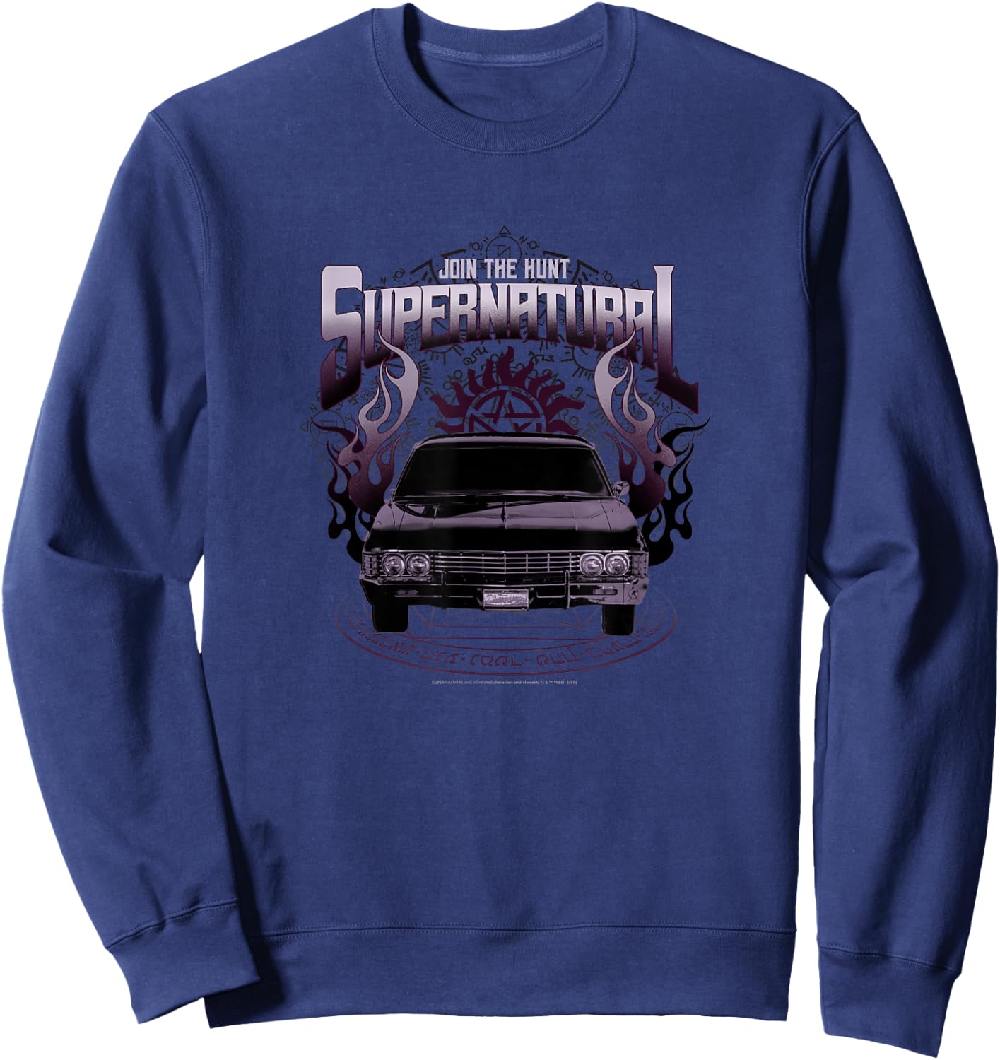 Supernatural Metallicar Join The Hunt Sweatshirt - Sweatshirt | Navy