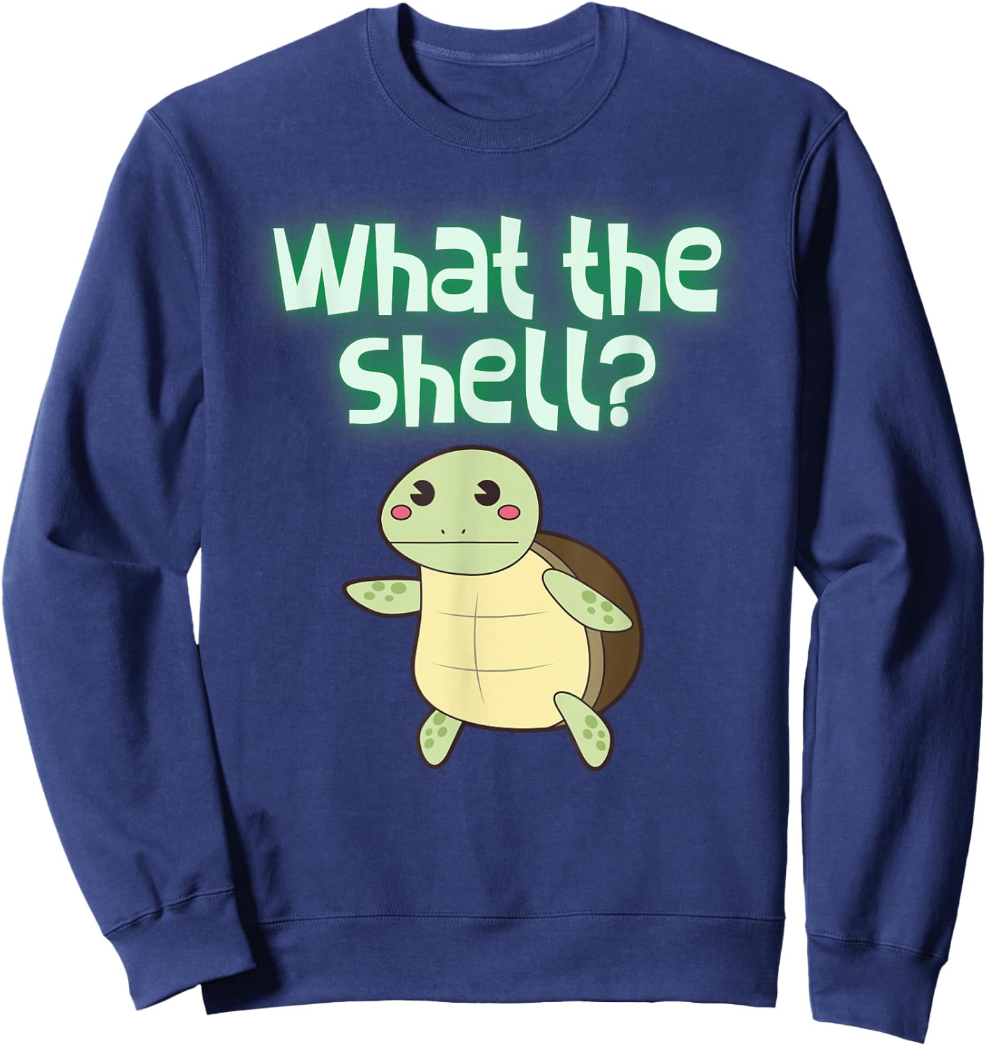 What the Shell Shirt Funny Turtle Shirts Men Kids Sweatshirt - Sweatshirt | Navy
