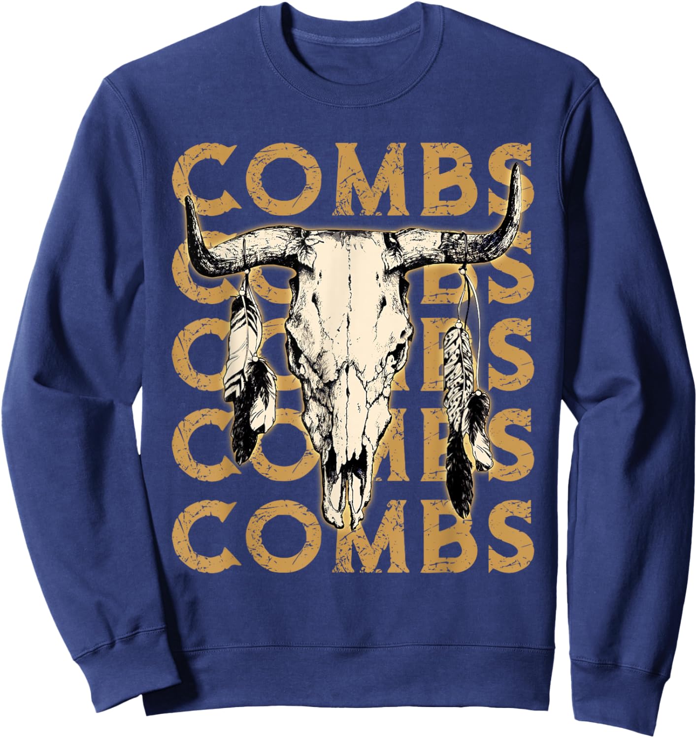 Vintage Last Name Combs Proud Funny Costume Lovers Awesome Sweatshirt - Sweatshirt | Navy