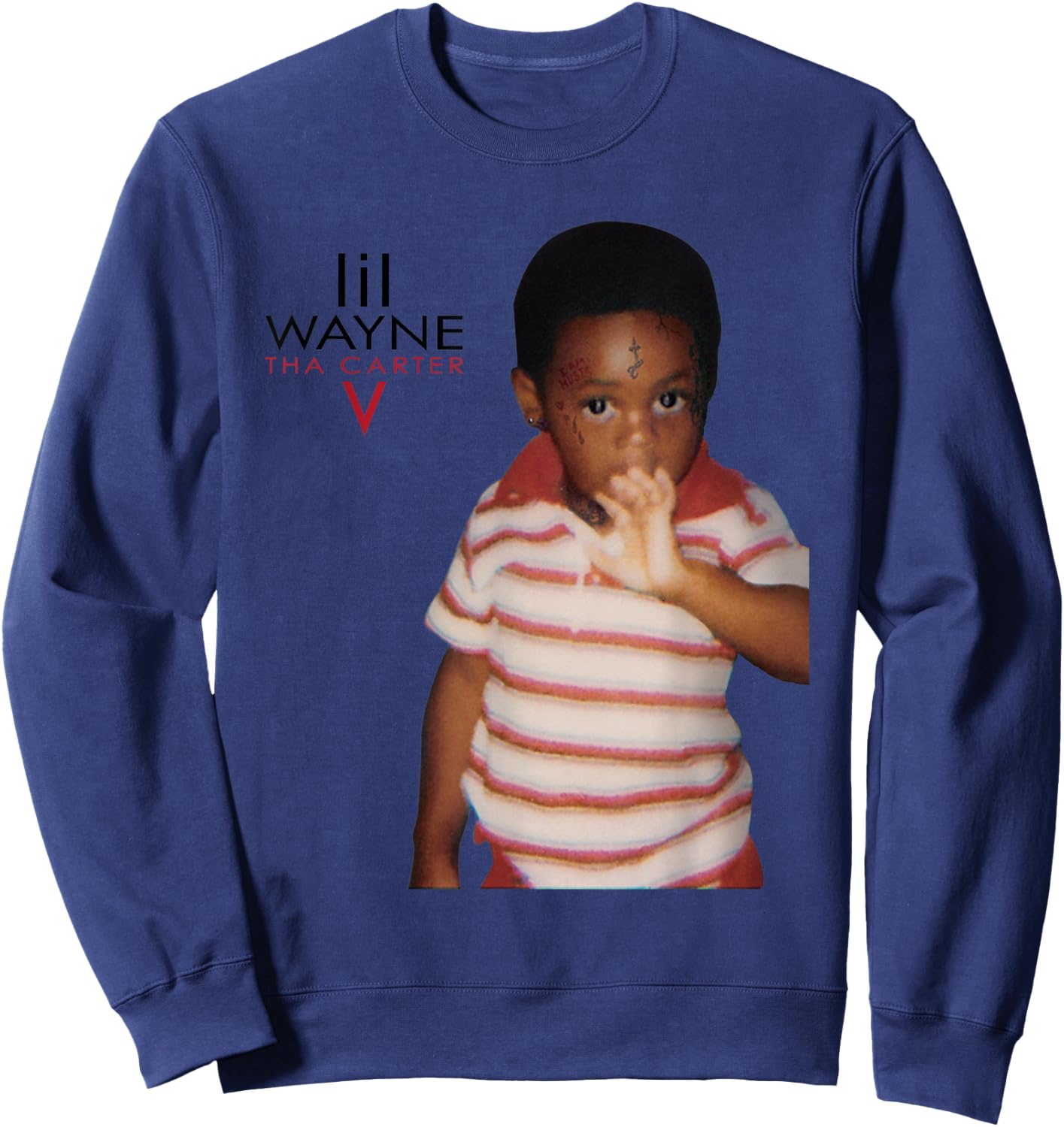 Lil Wayne Weezy Baby Photo Sweatshirt - Sweatshirt | Navy