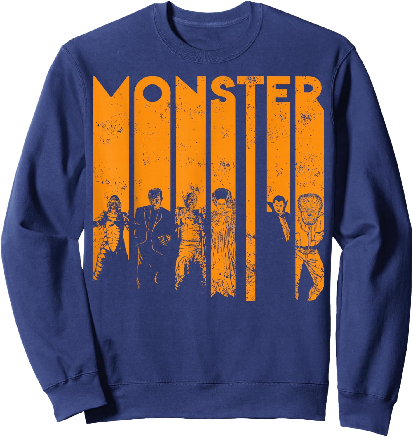Universal Monsters Letter Group Shot Sweatshirt - Sweatshirt | Navy