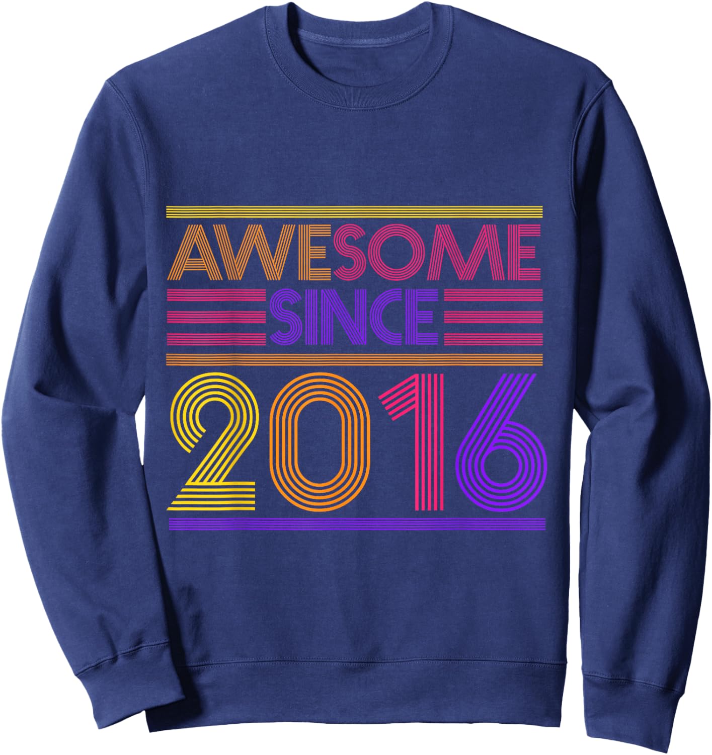6th Birthday Gifts Boys Girls - Awesome Since 2016 Sweatshirt - Sweatshirt | Navy