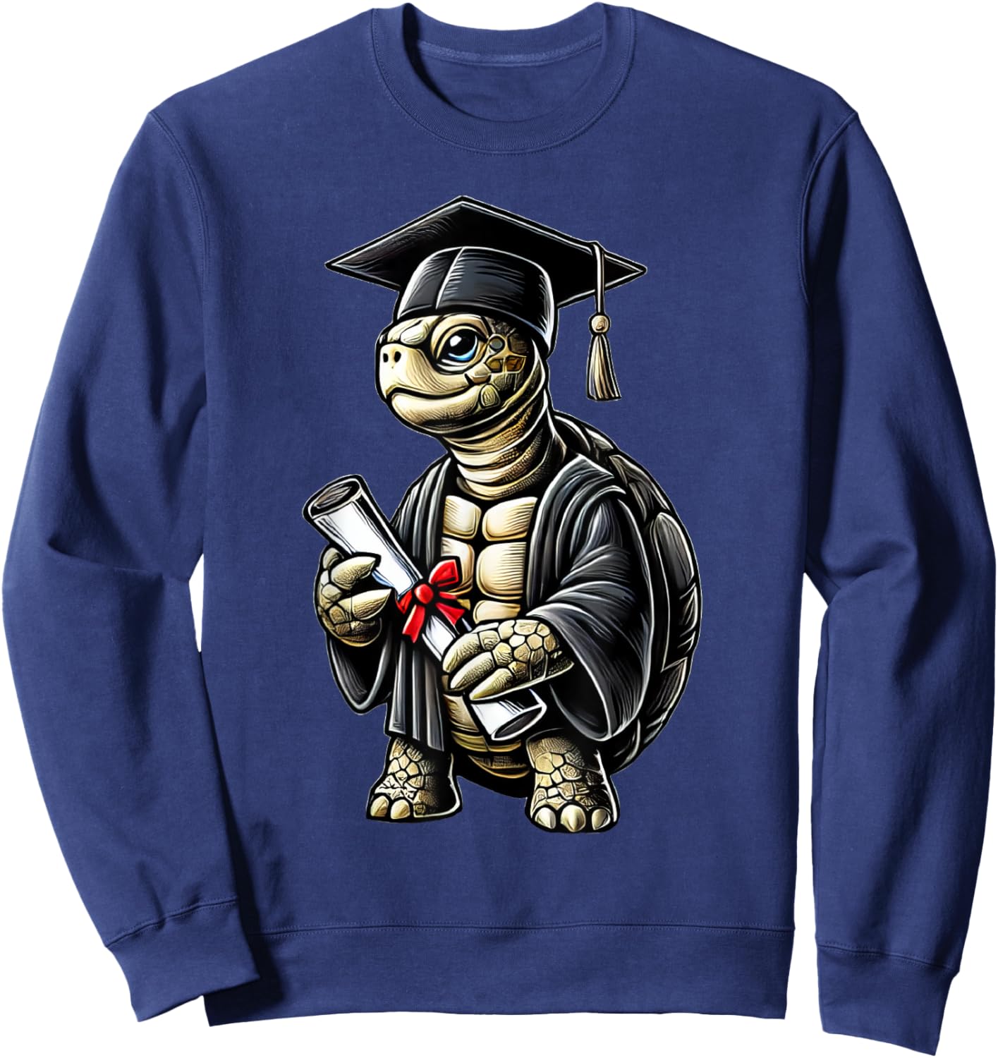 Cute Turtle Graduation Sweatshirt - Sweatshirt | Navy