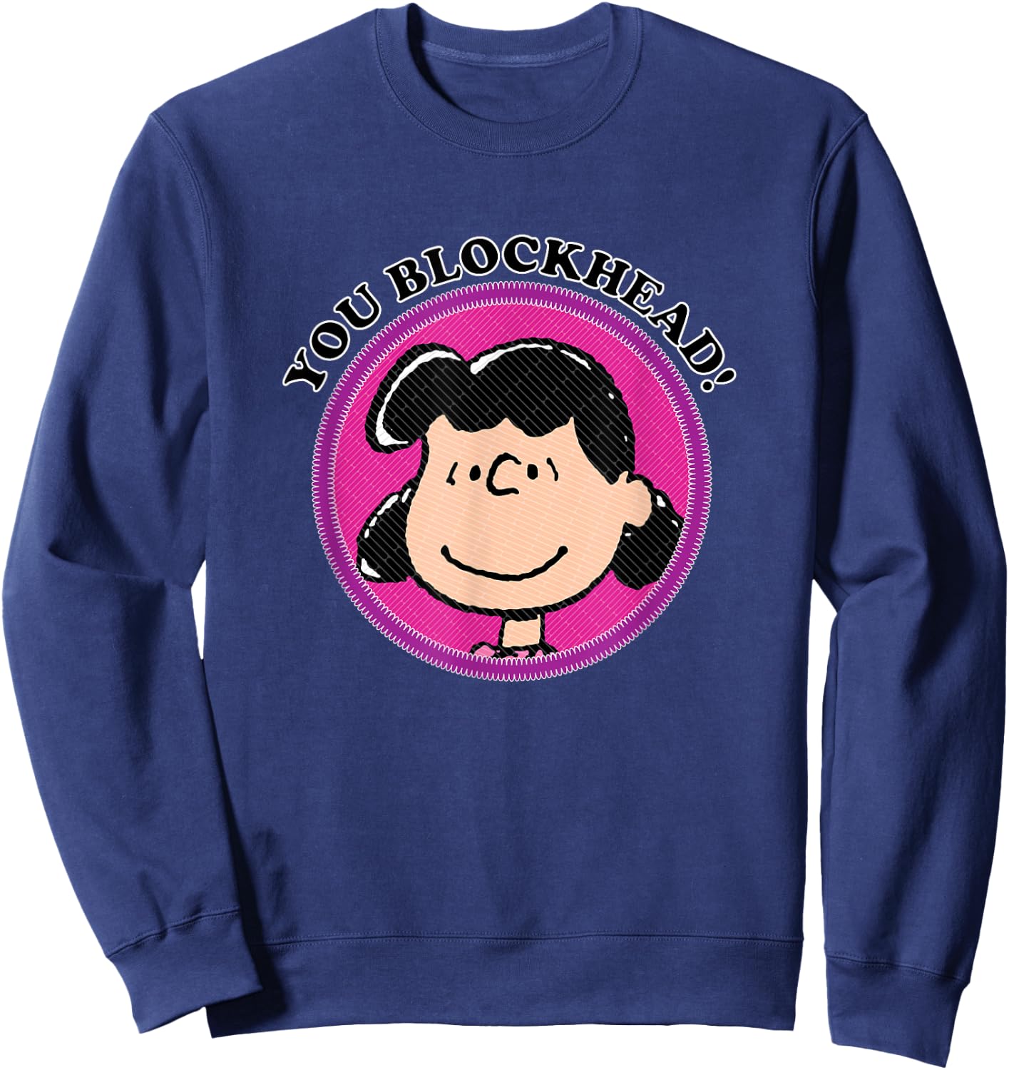 Peanuts You Blockhead Lucy Badge Sweatshirt - Sweatshirt | Navy