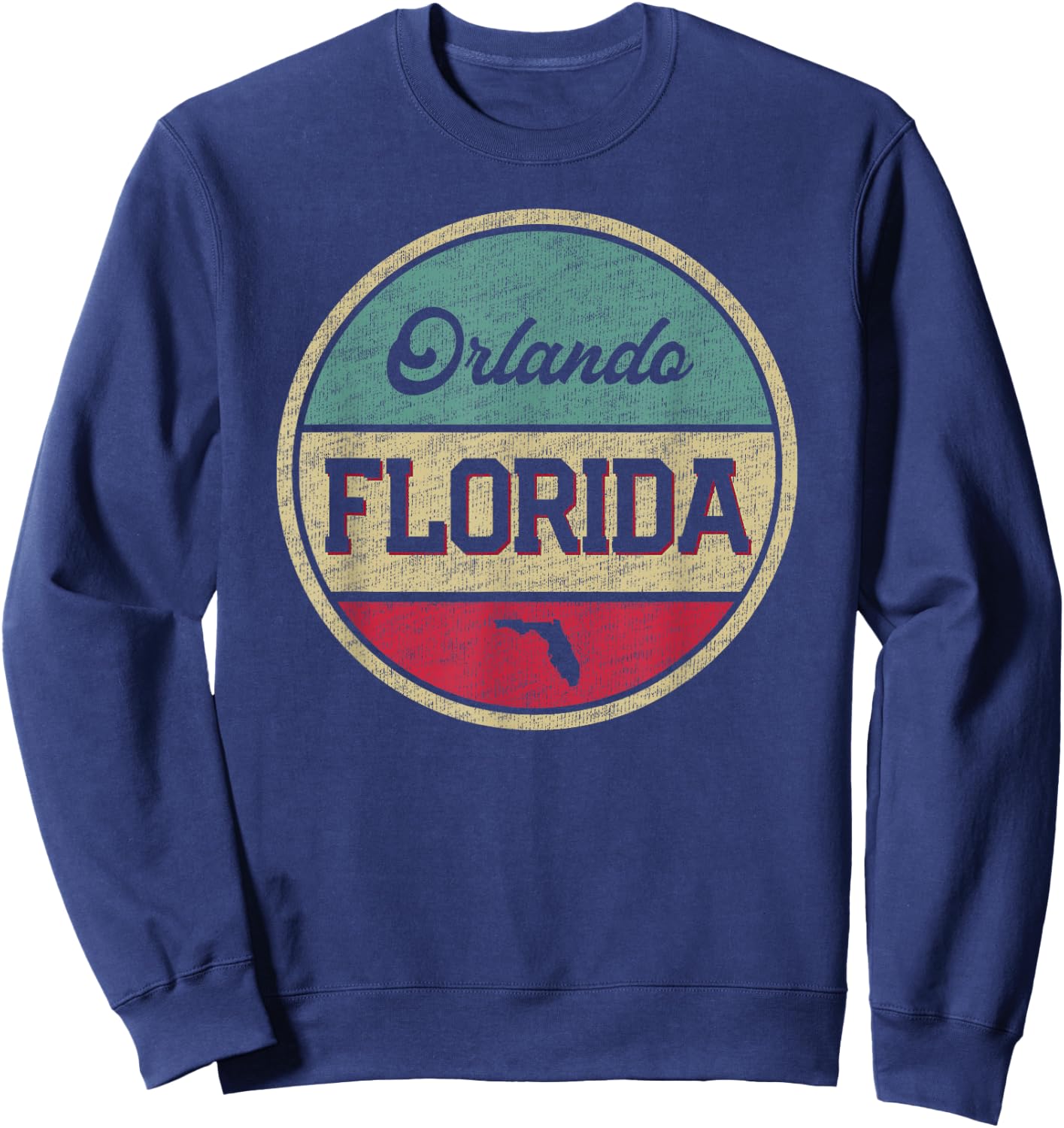 Orlando Florida Vintage 70's 80's Retro Style Men Women Kids Sweatshirt - Sweatshirt | Navy