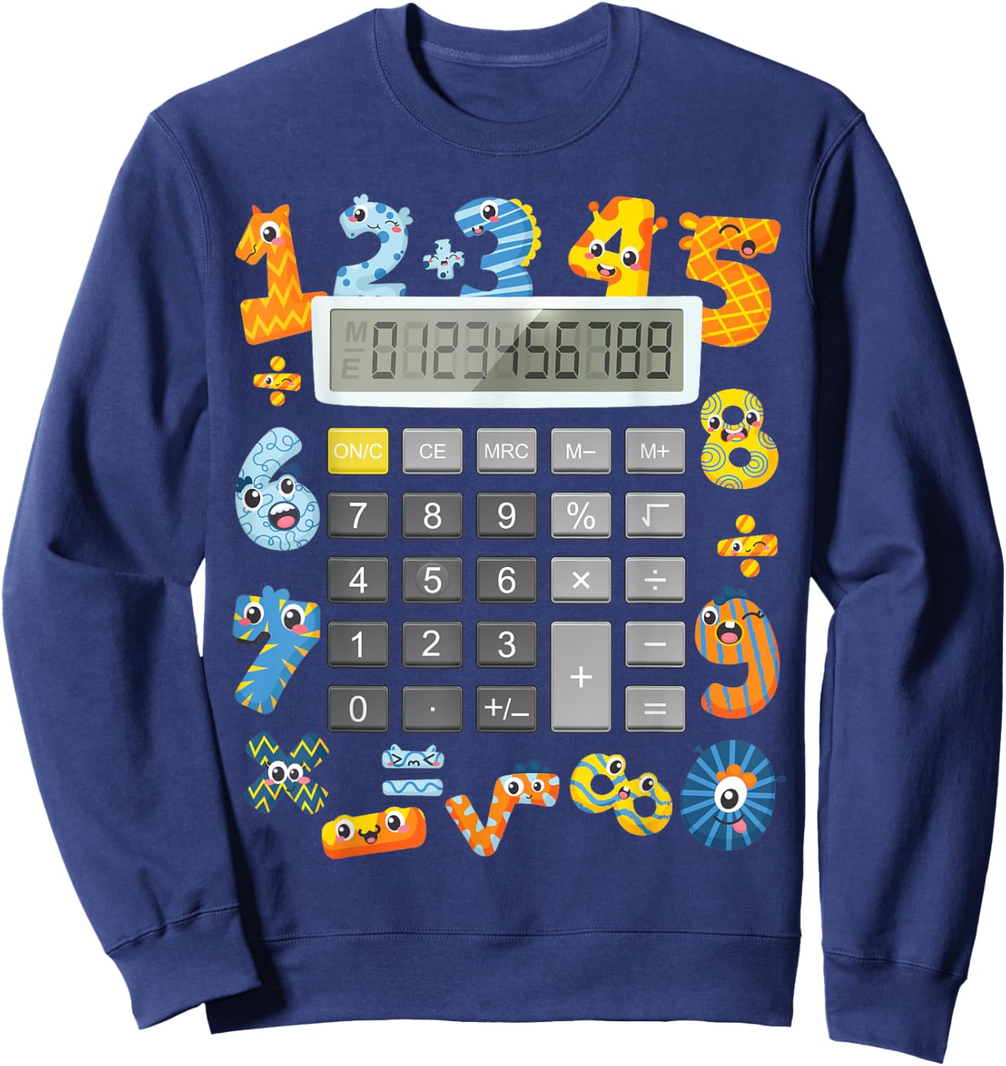 Calculator Costume Maths Idea For Kids & Calculator Sweatshirt - Sweatshirt | Navy