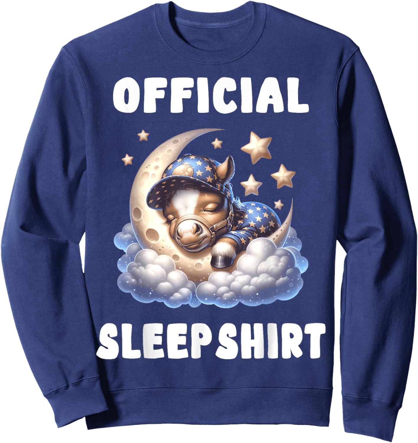 Horse - Official Sleepshirt Pajamas Nightgown Sweatshirt - Sweatshirt | Navy
