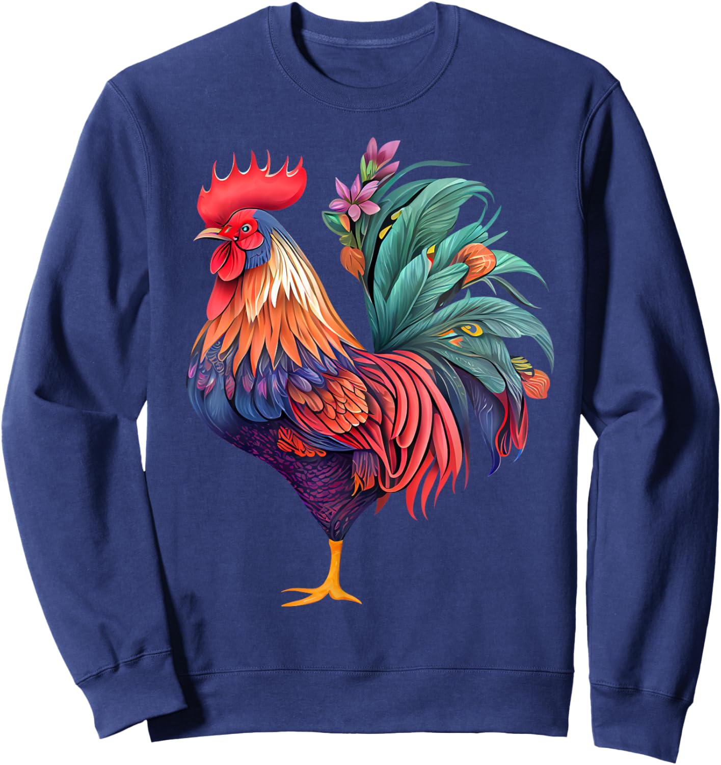 Funny Chicken Men Women Rooster Chicken Lovers Sweatshirt - Sweatshirt | Navy