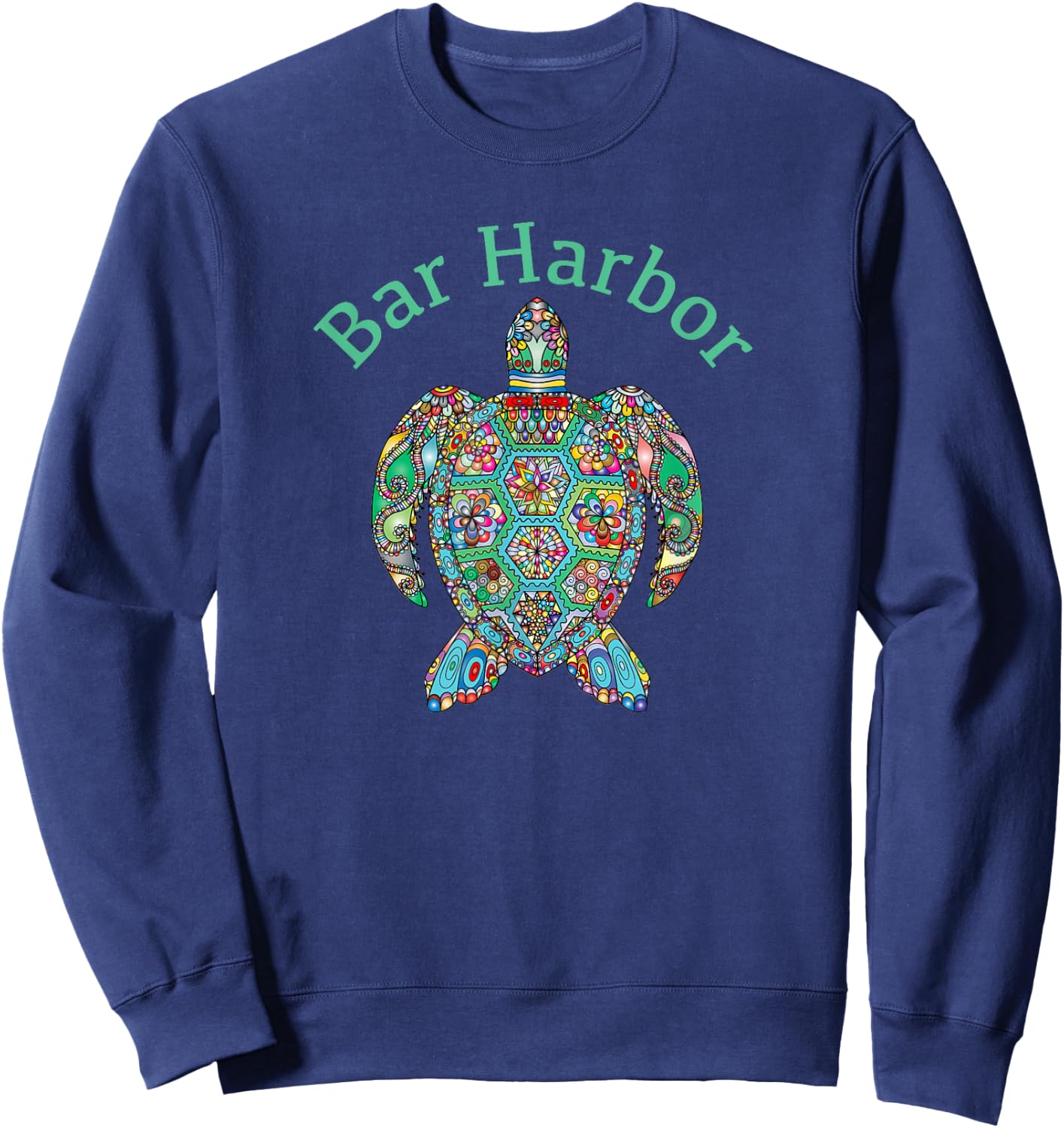 Bar Harbor Tribal Turtle Gift Sweatshirt - Sweatshirt | Navy