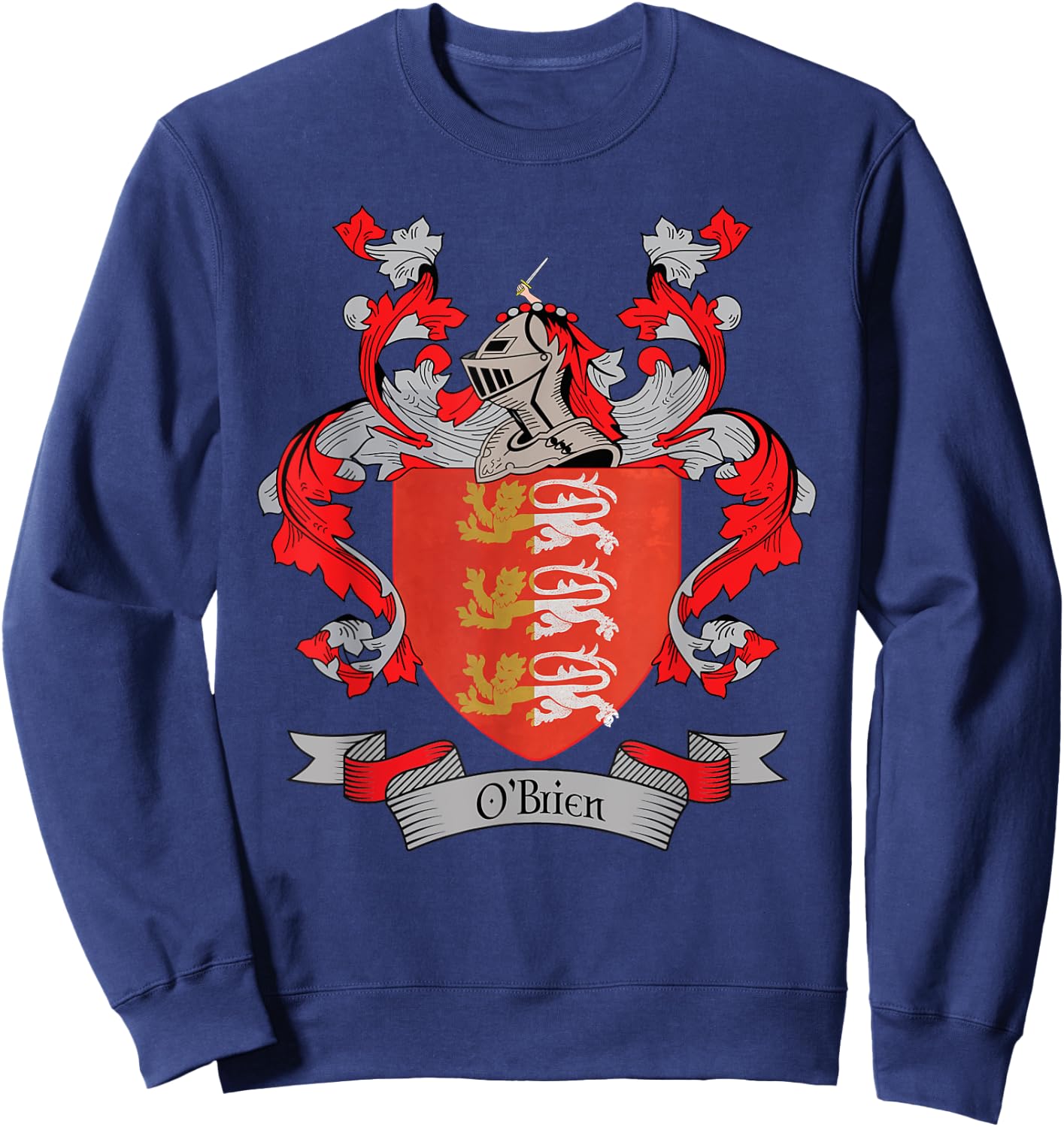 O'Brien Coat of Arms | O'Brien Surname Family Crest Sweatshirt - Sweatshirt | Navy