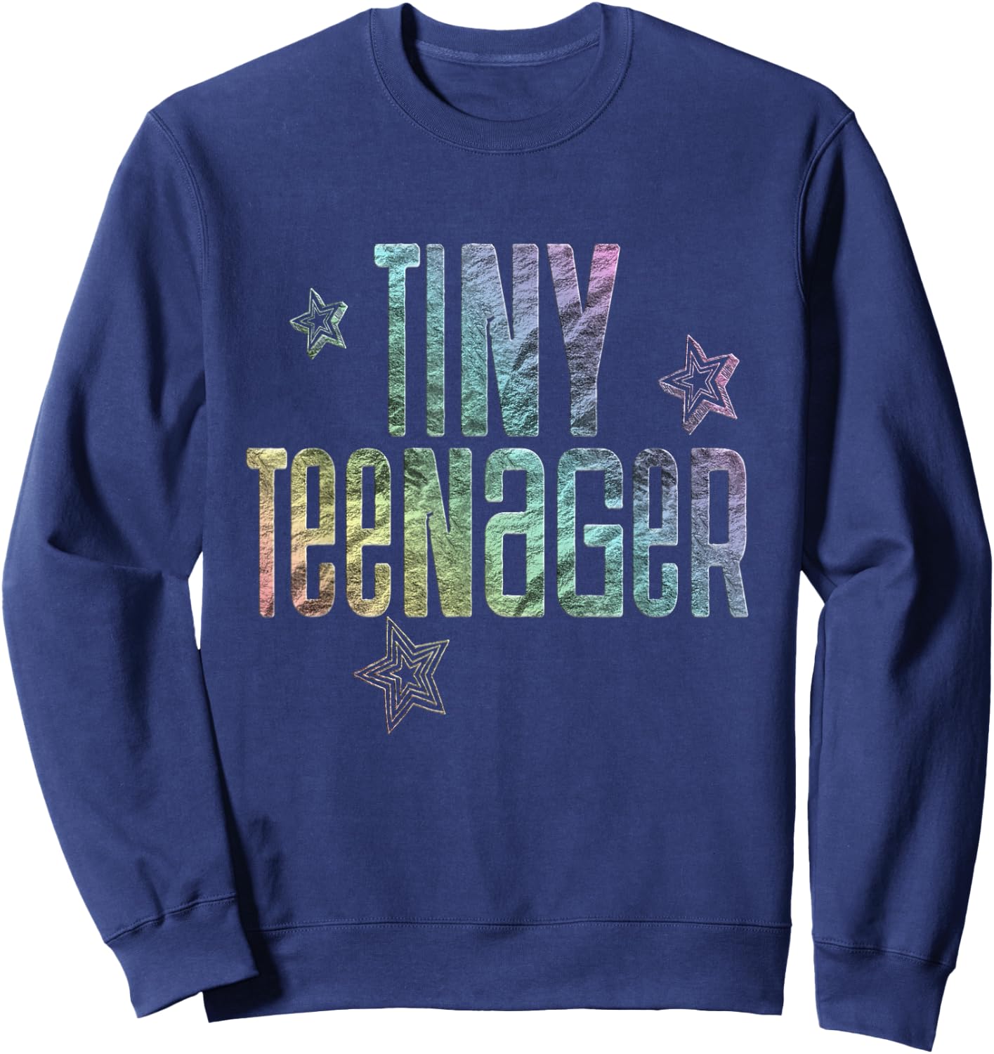 Tiny Teenager Shirt Kids Rainbow Cute Girls School Sassy Sweatshirt - Sweatshirt | Navy