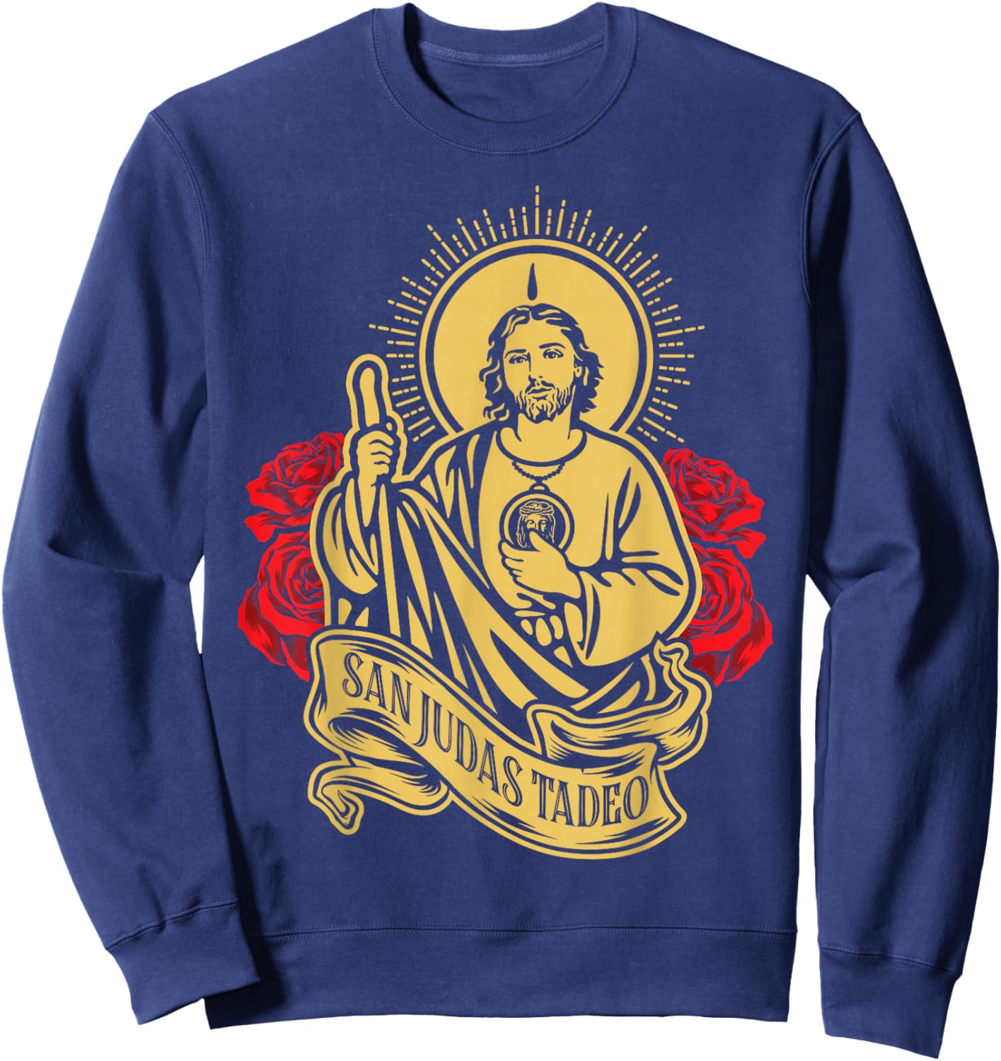 San Judas Tadeo Siempre A Mi Lado Spanish Jesus Sweatshirt - Sweatshirt | Navy