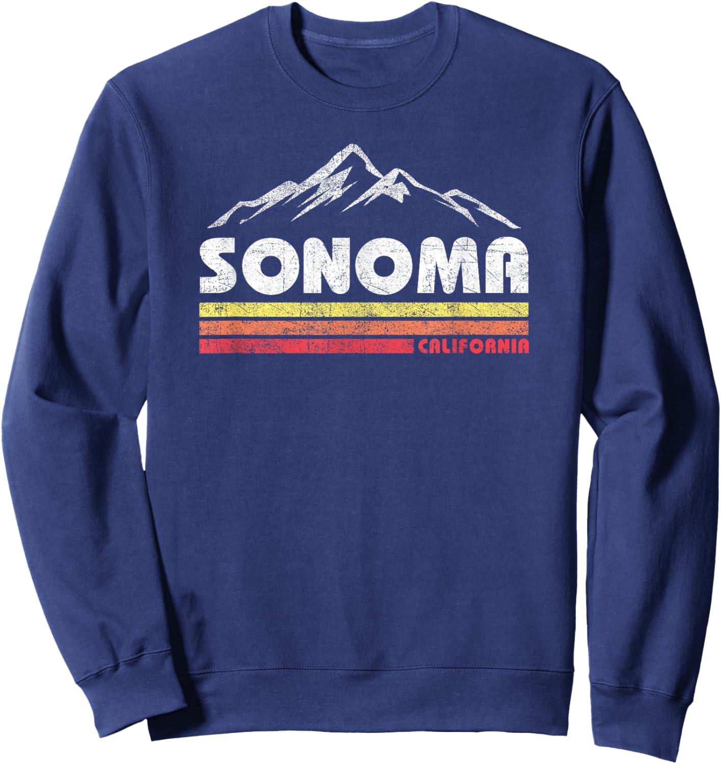 Vintage Sonoma California Souvenir Retro Mountain Sweatshirt - Sweatshirt | Navy
