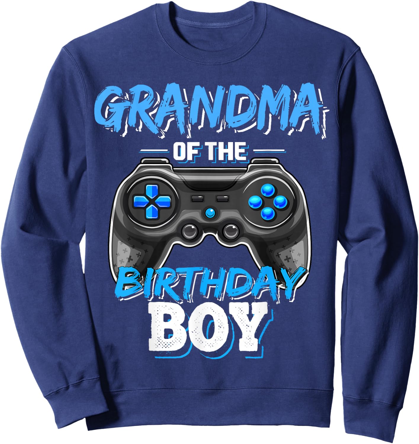 Grandma of the Birthday Boy Matching Video Game Birthday Sweatshirt - Sweatshirt | Navy