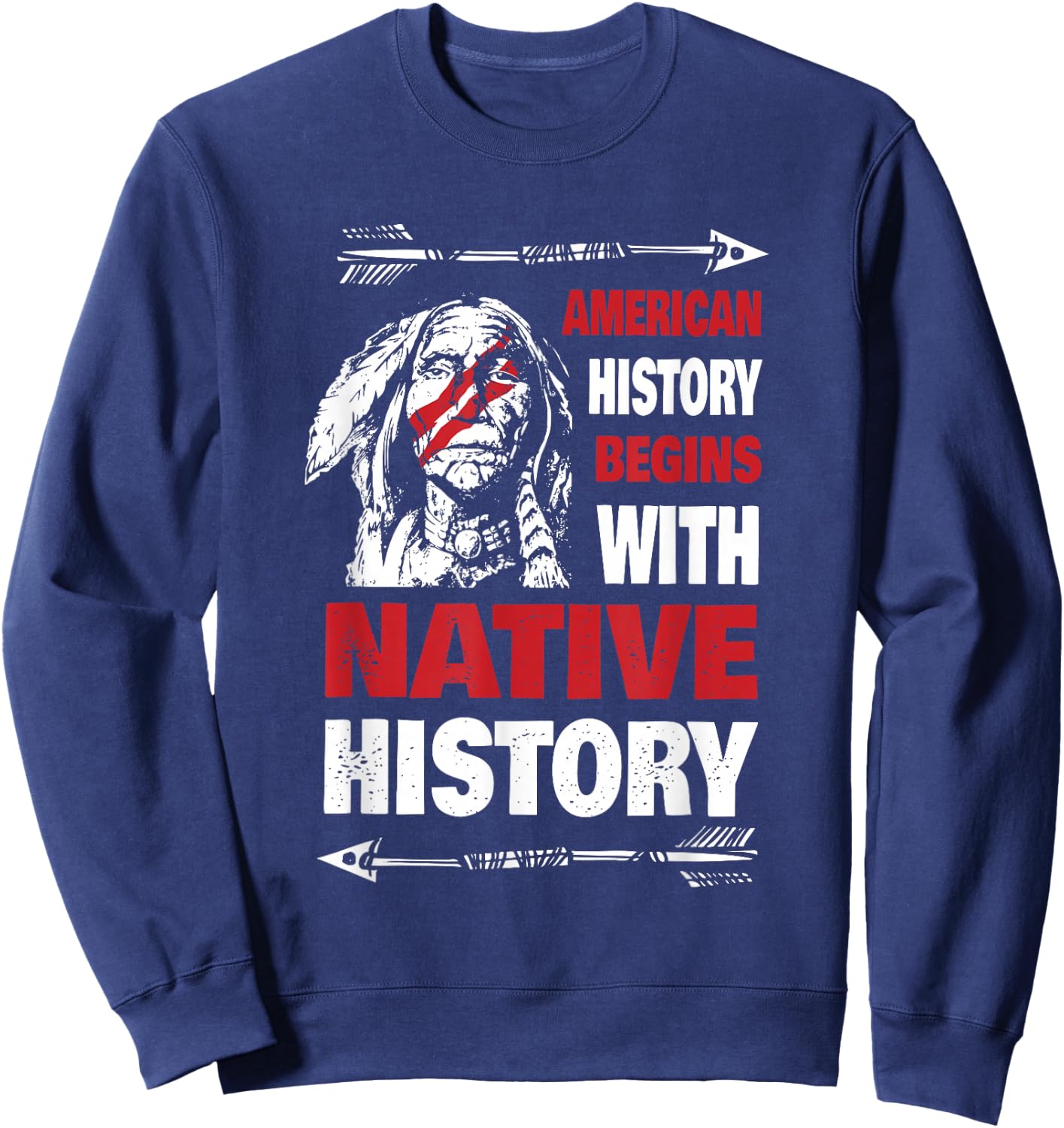History Native American Sweatshirt - Sweatshirt | Navy