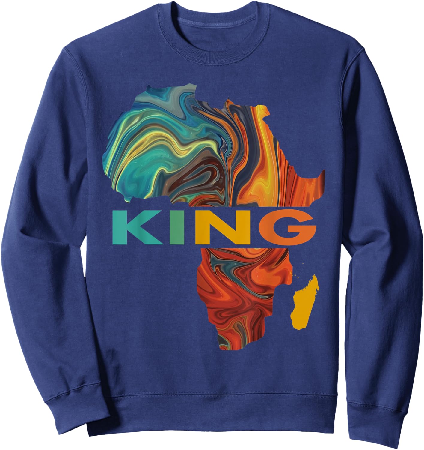 African continent King Men Art Sweatshirt - Sweatshirt | Navy